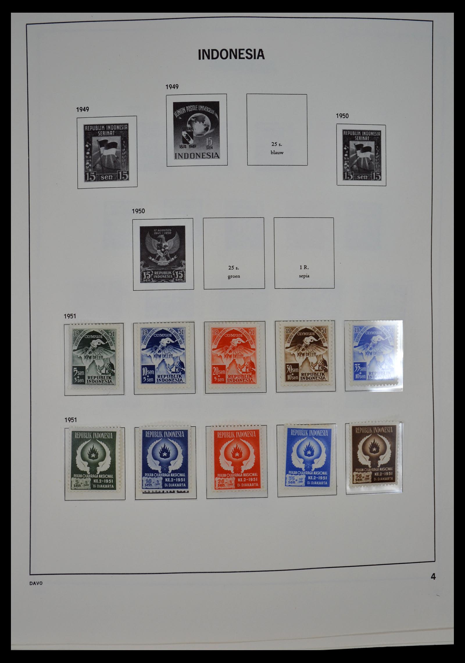 35131 003 - Postzegelverzameling 35131 Indonesië 1950-2000.