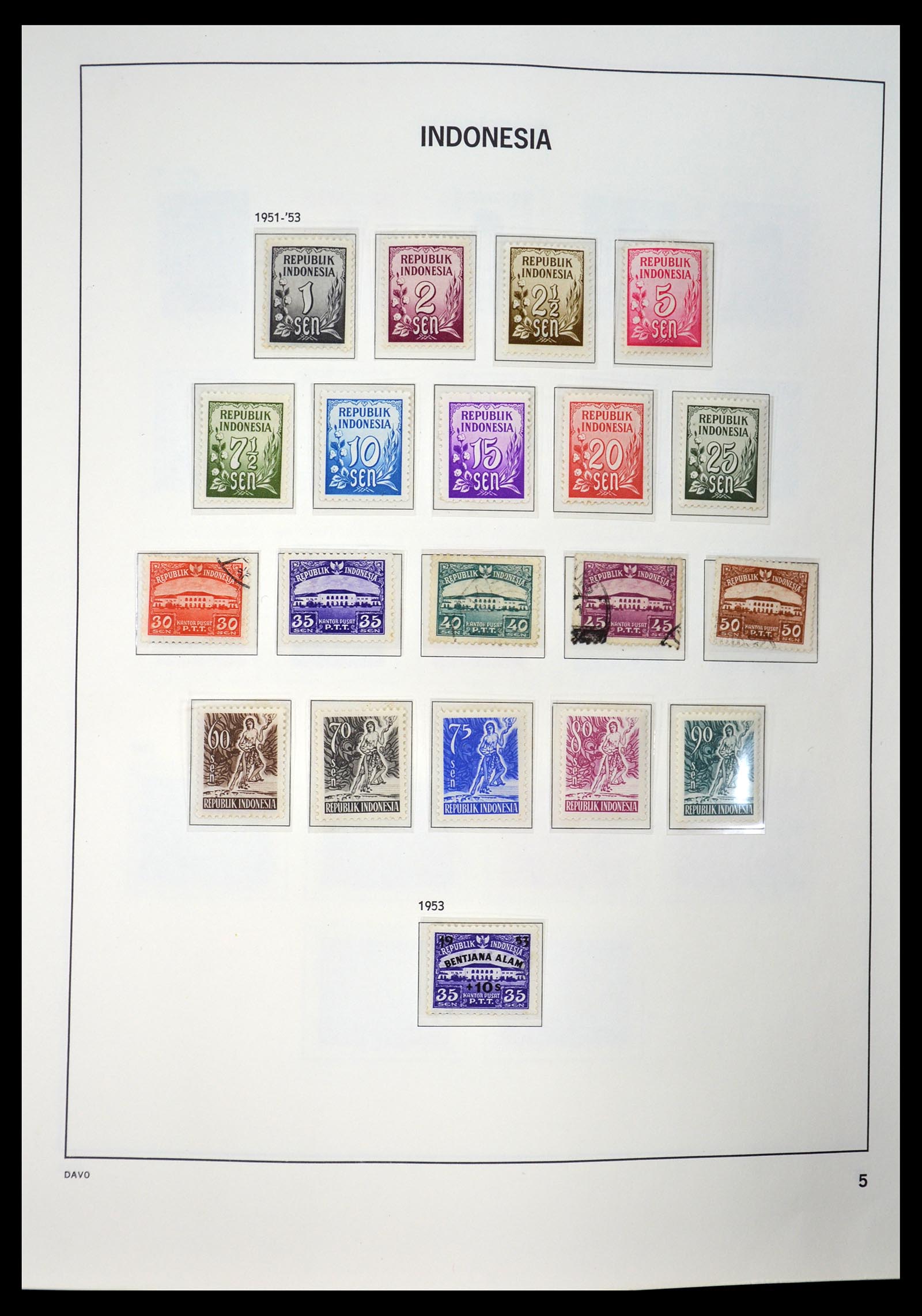 35131 004 - Postzegelverzameling 35131 Indonesië 1950-2000.