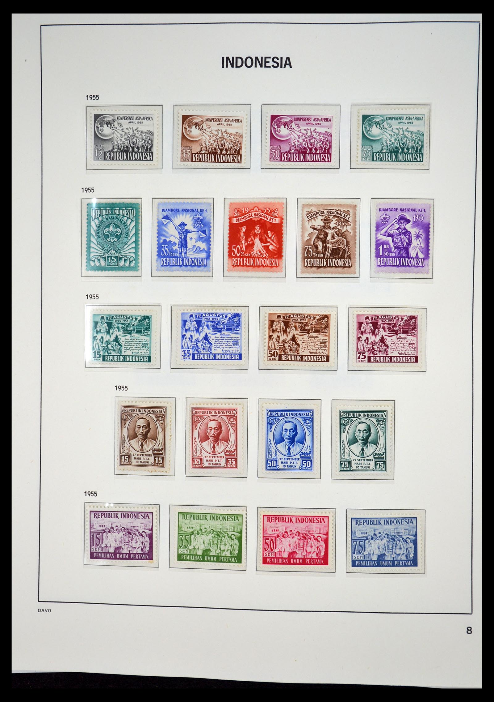 35131 007 - Postzegelverzameling 35131 Indonesië 1950-2000.