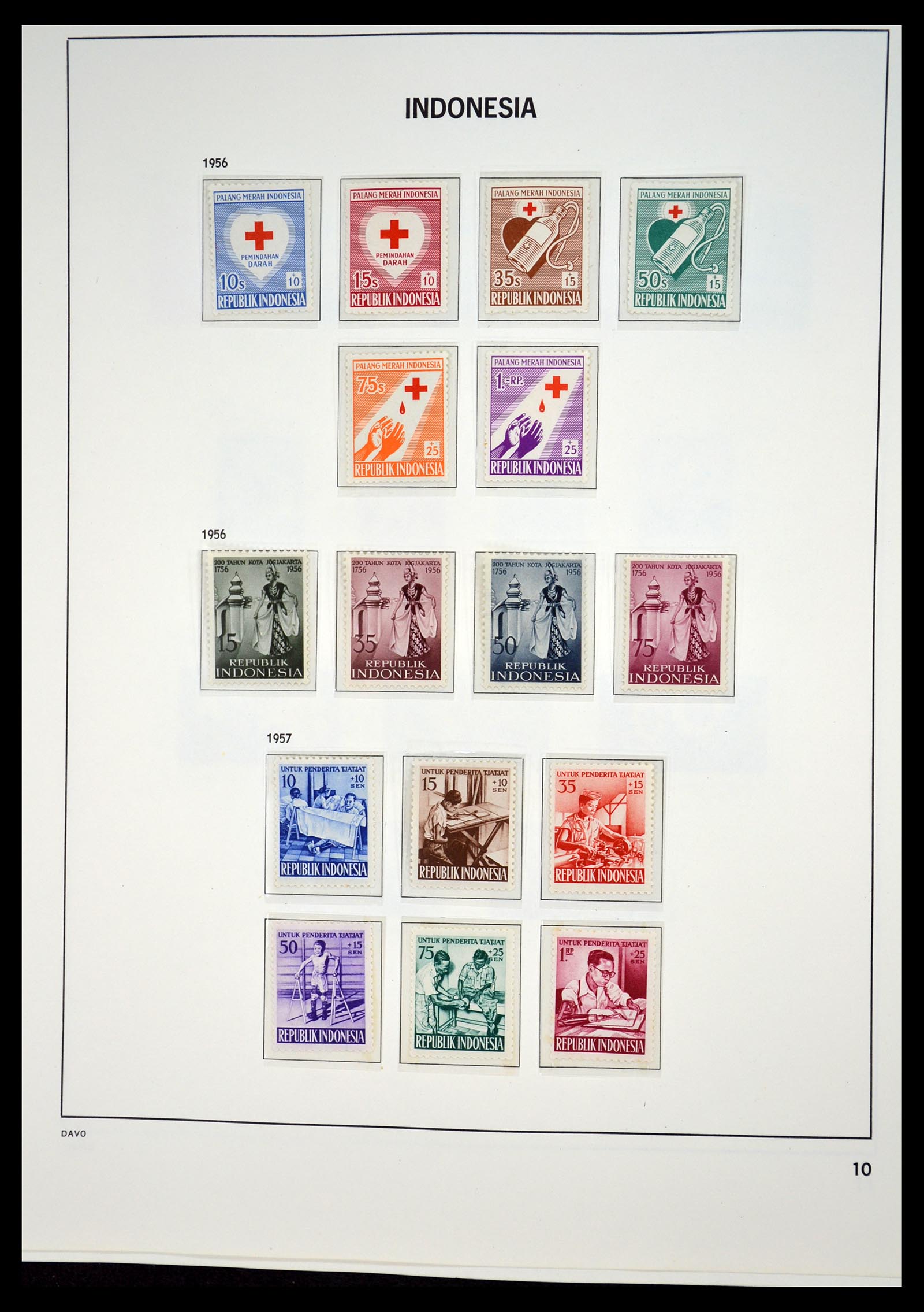 35131 009 - Postzegelverzameling 35131 Indonesië 1950-2000.