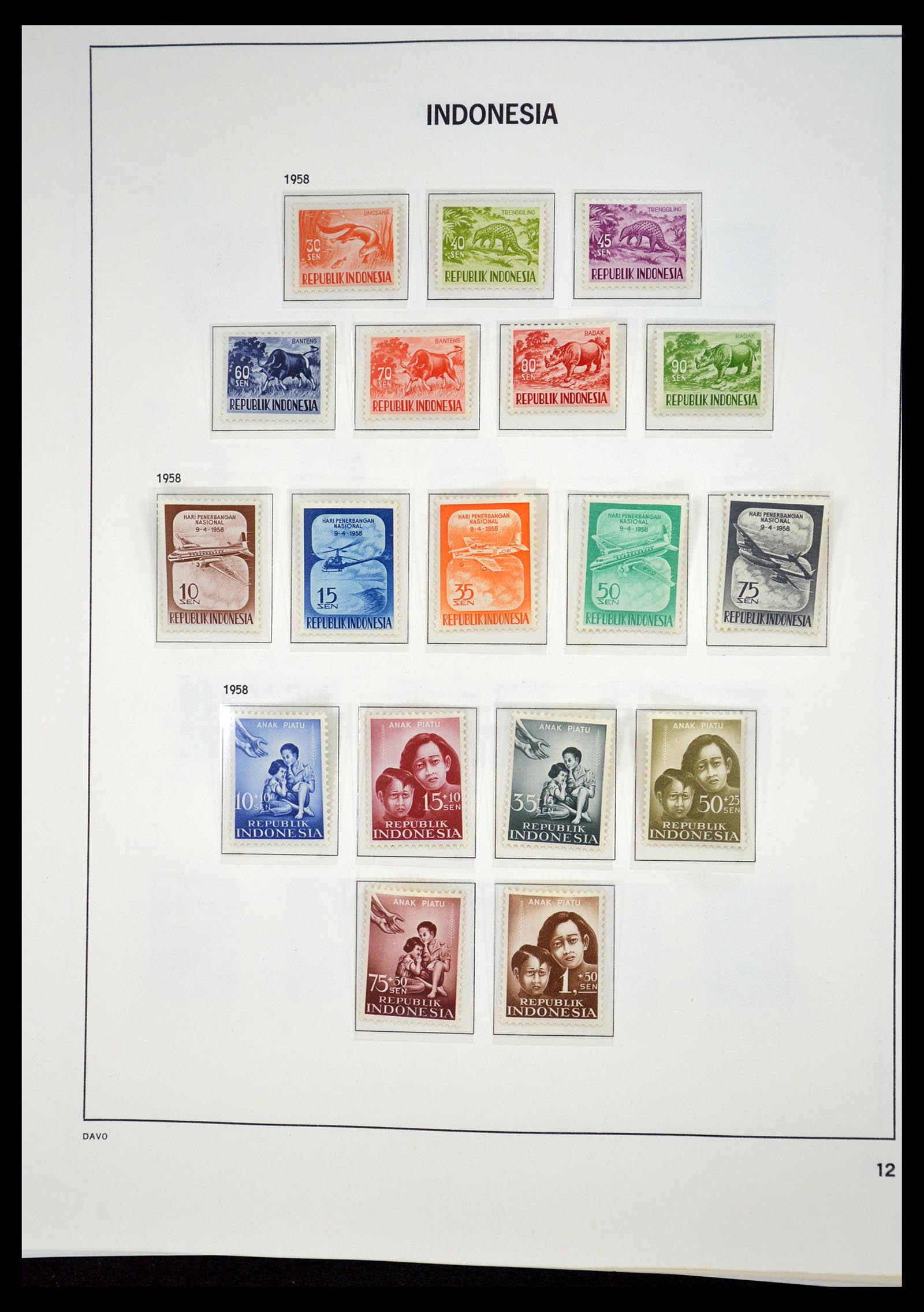 35131 011 - Postzegelverzameling 35131 Indonesië 1950-2000.