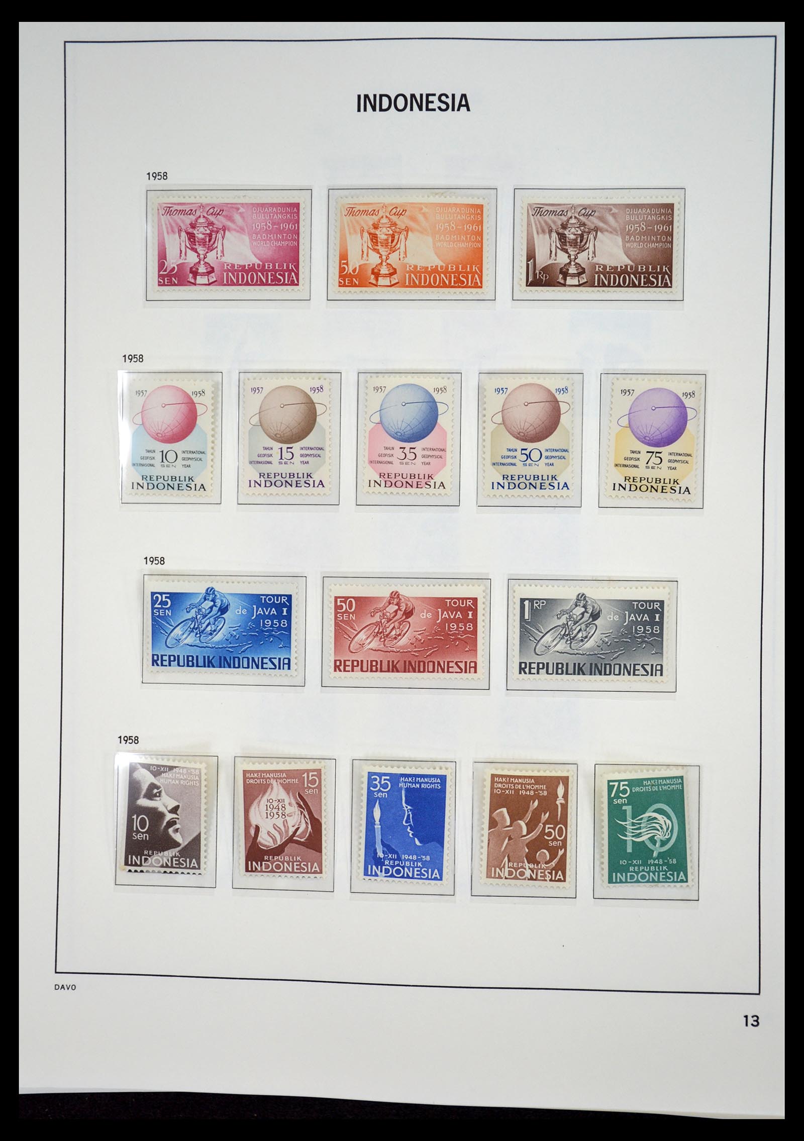 35131 012 - Postzegelverzameling 35131 Indonesië 1950-2000.