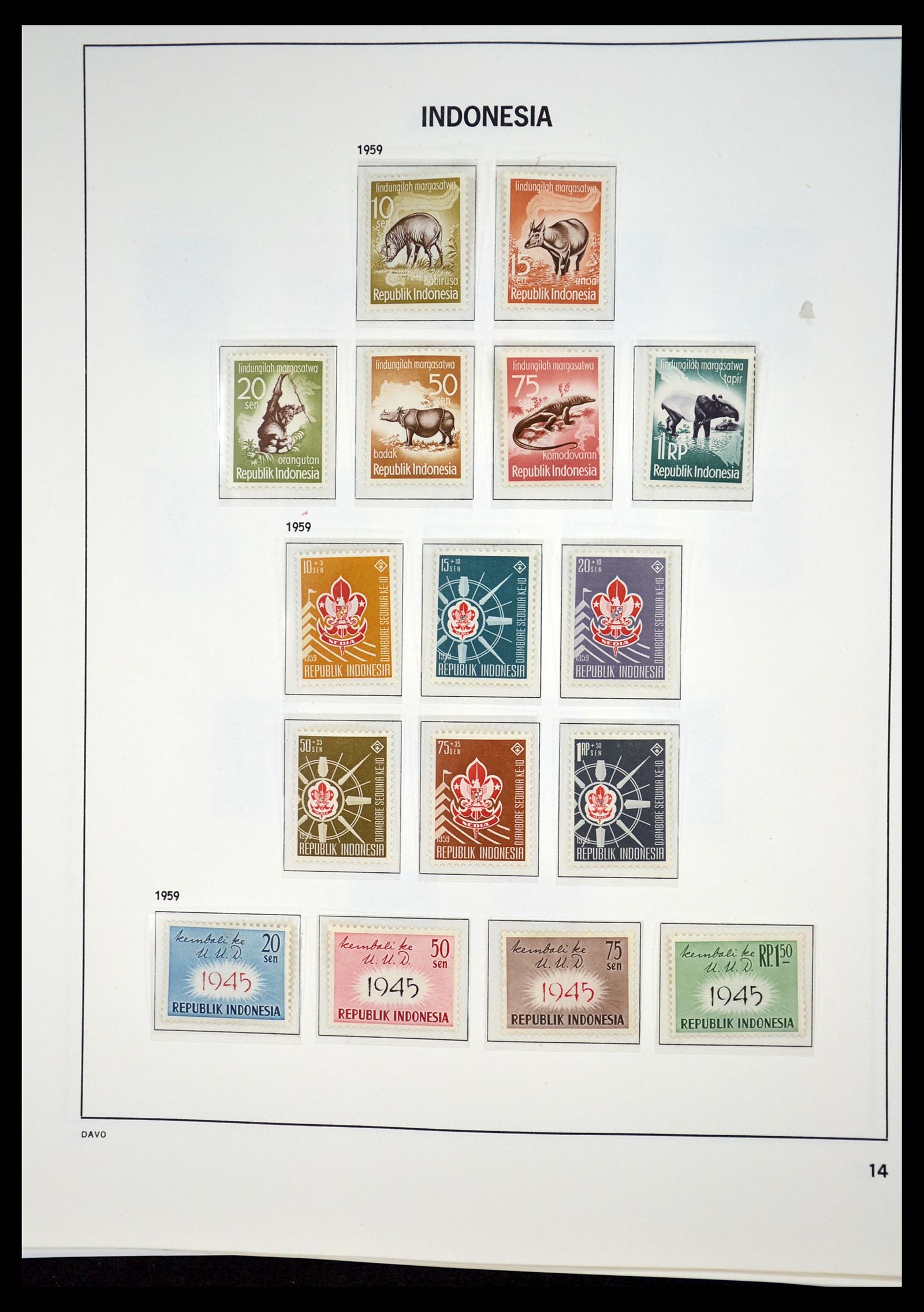 35131 013 - Postzegelverzameling 35131 Indonesië 1950-2000.
