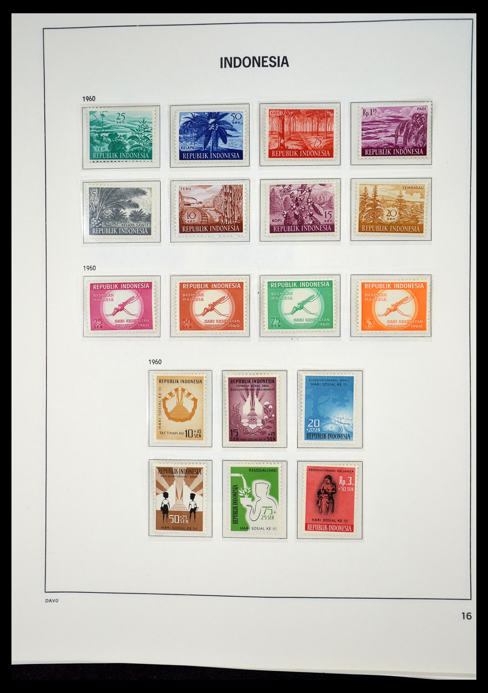 35131 015 - Postzegelverzameling 35131 Indonesië 1950-2000.