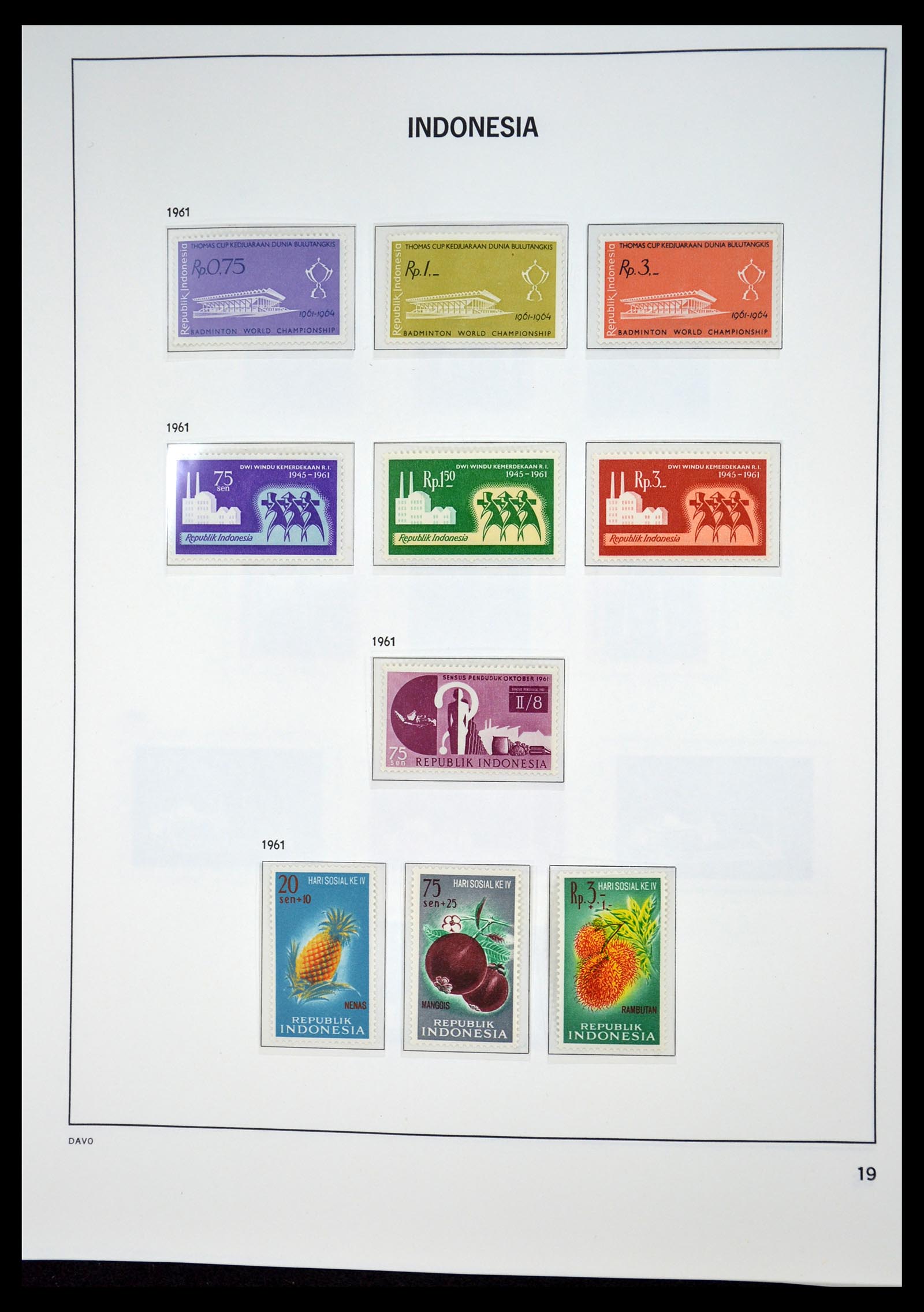 35131 018 - Postzegelverzameling 35131 Indonesië 1950-2000.