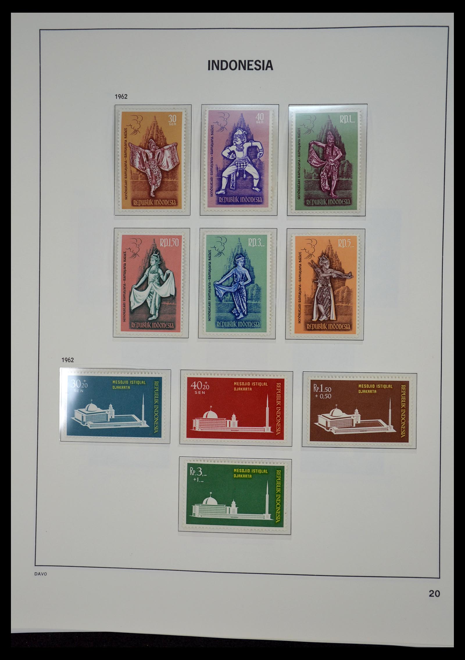 35131 019 - Postzegelverzameling 35131 Indonesië 1950-2000.