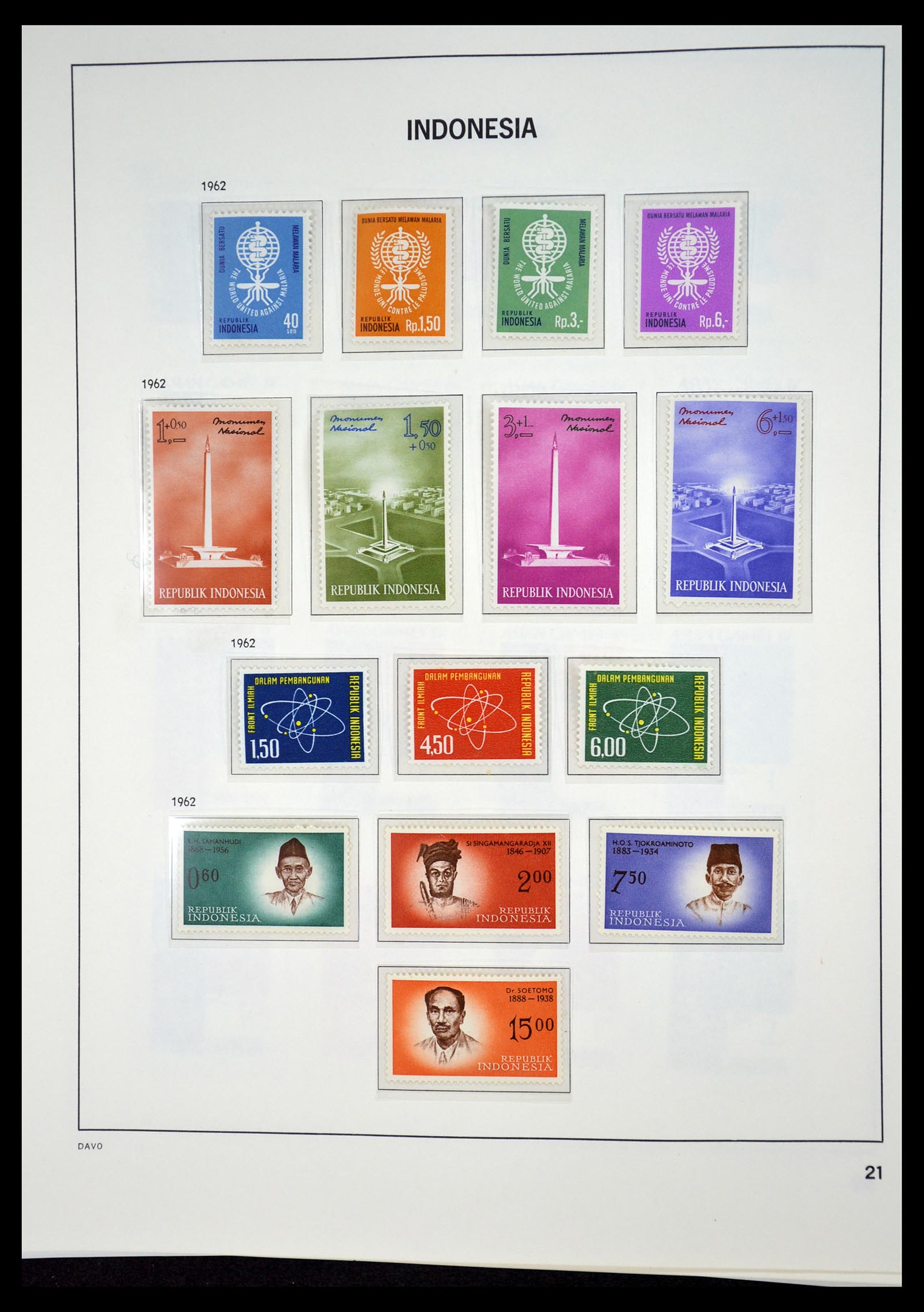 35131 020 - Postzegelverzameling 35131 Indonesië 1950-2000.