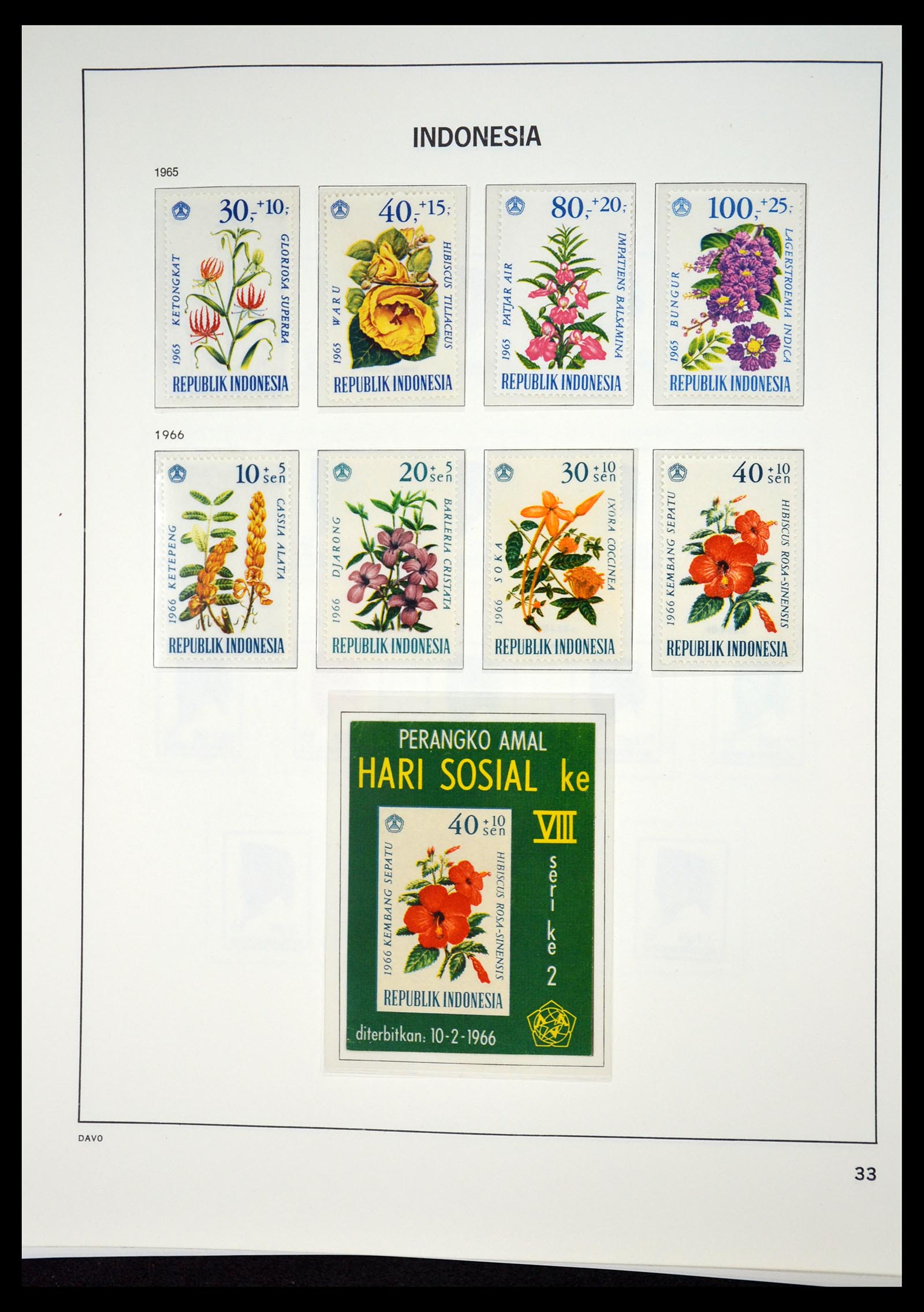 35131 032 - Postzegelverzameling 35131 Indonesië 1950-2000.
