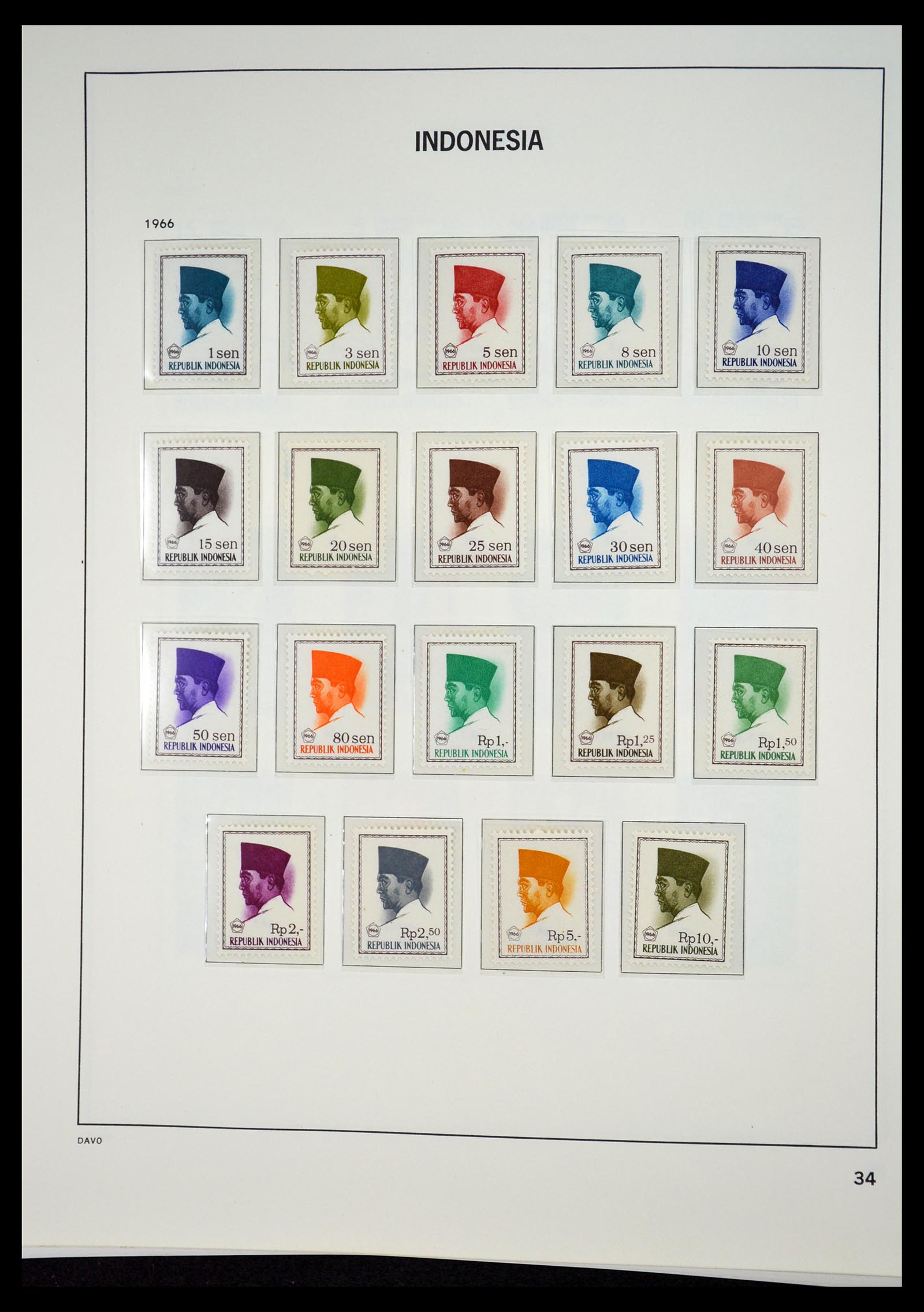 35131 033 - Postzegelverzameling 35131 Indonesië 1950-2000.