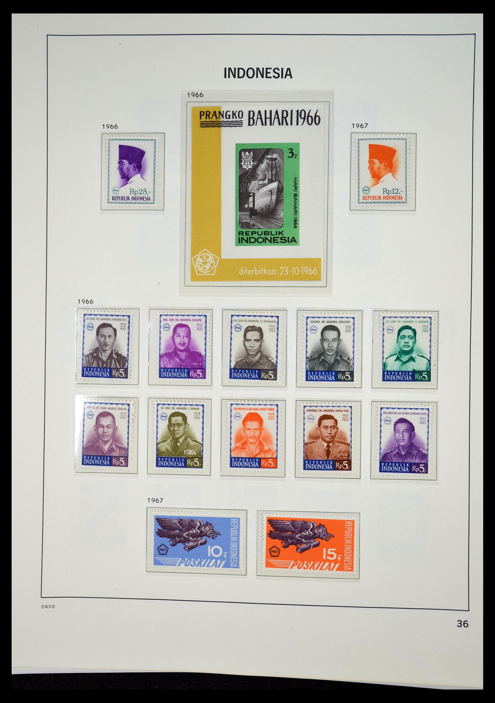 35131 035 - Postzegelverzameling 35131 Indonesië 1950-2000.