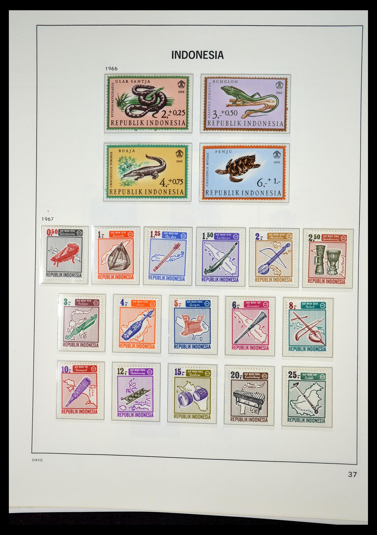 35131 036 - Postzegelverzameling 35131 Indonesië 1950-2000.
