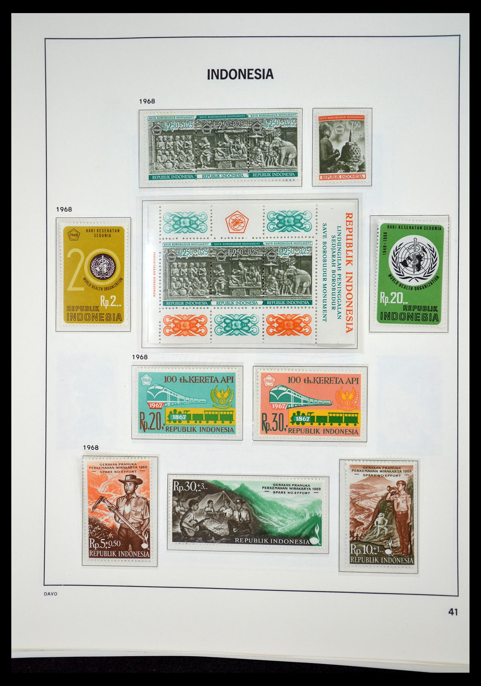 35131 040 - Postzegelverzameling 35131 Indonesië 1950-2000.