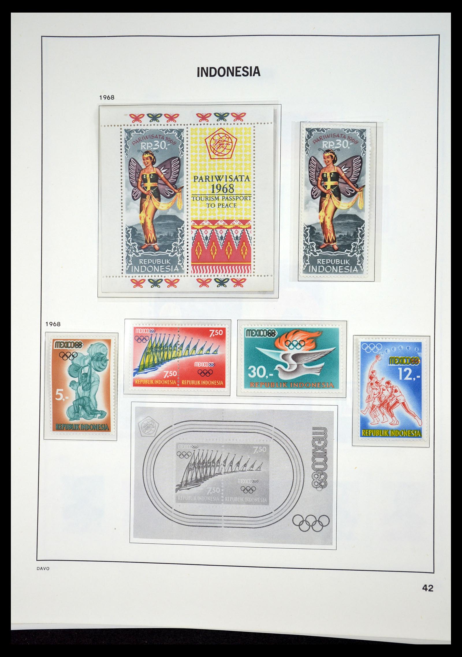 35131 041 - Postzegelverzameling 35131 Indonesië 1950-2000.