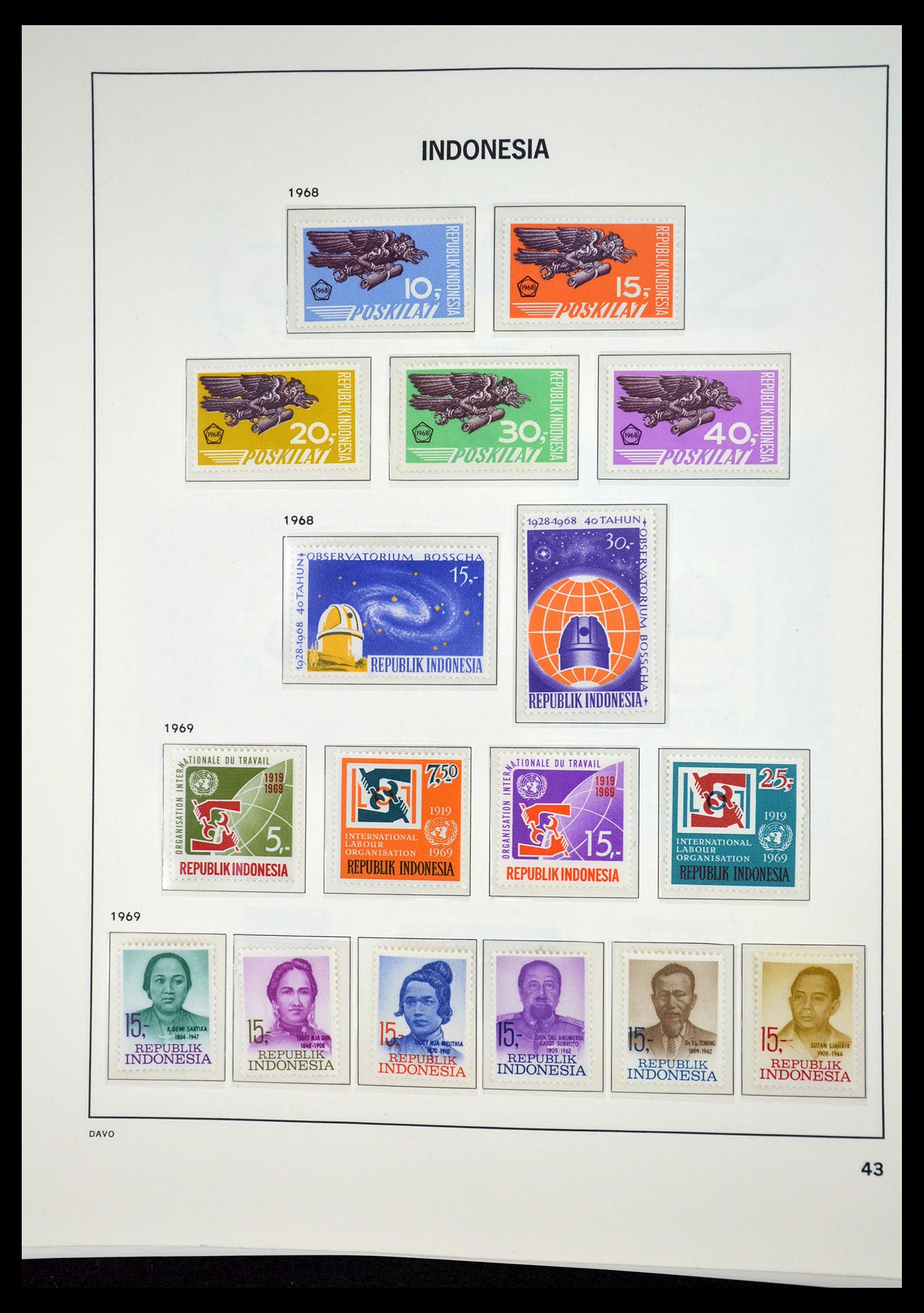 35131 042 - Postzegelverzameling 35131 Indonesië 1950-2000.