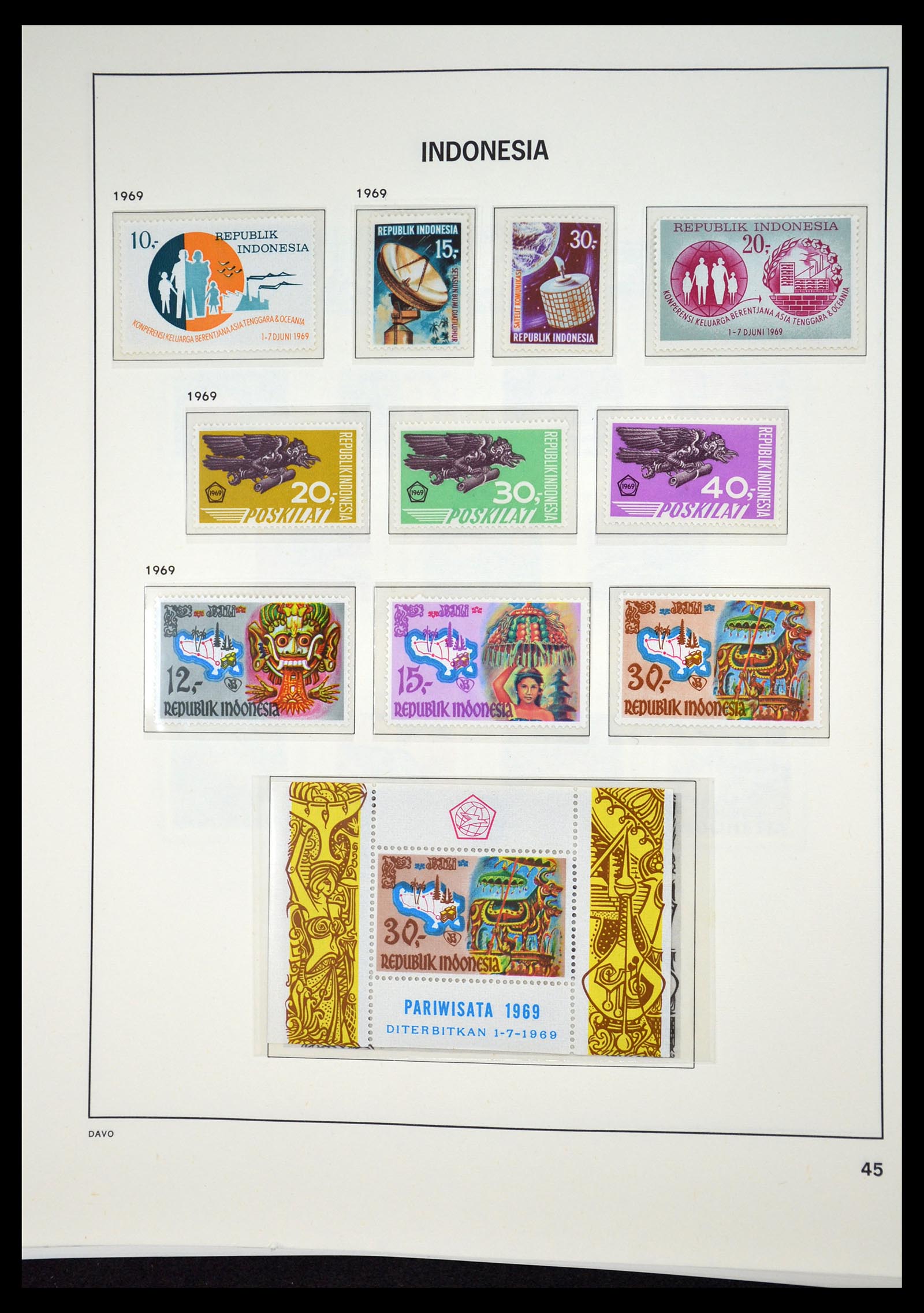 35131 044 - Postzegelverzameling 35131 Indonesië 1950-2000.