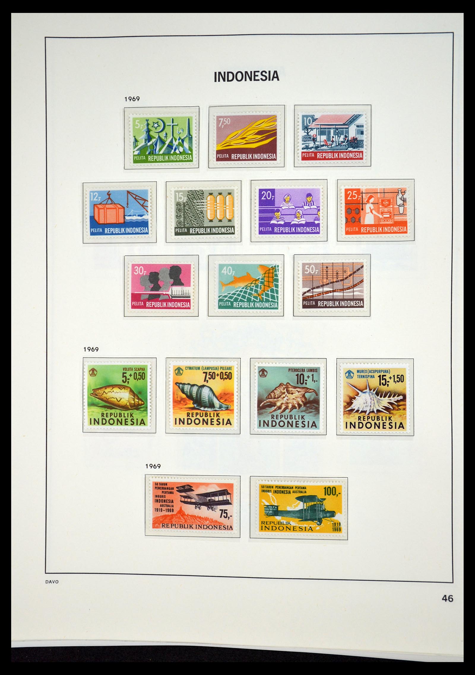 35131 045 - Postzegelverzameling 35131 Indonesië 1950-2000.