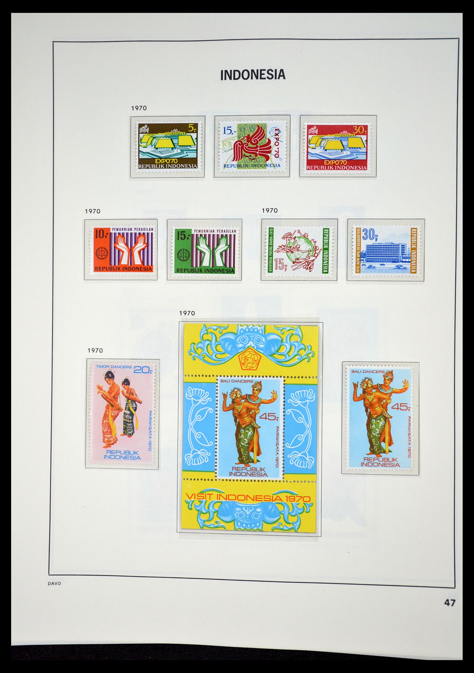 35131 046 - Postzegelverzameling 35131 Indonesië 1950-2000.