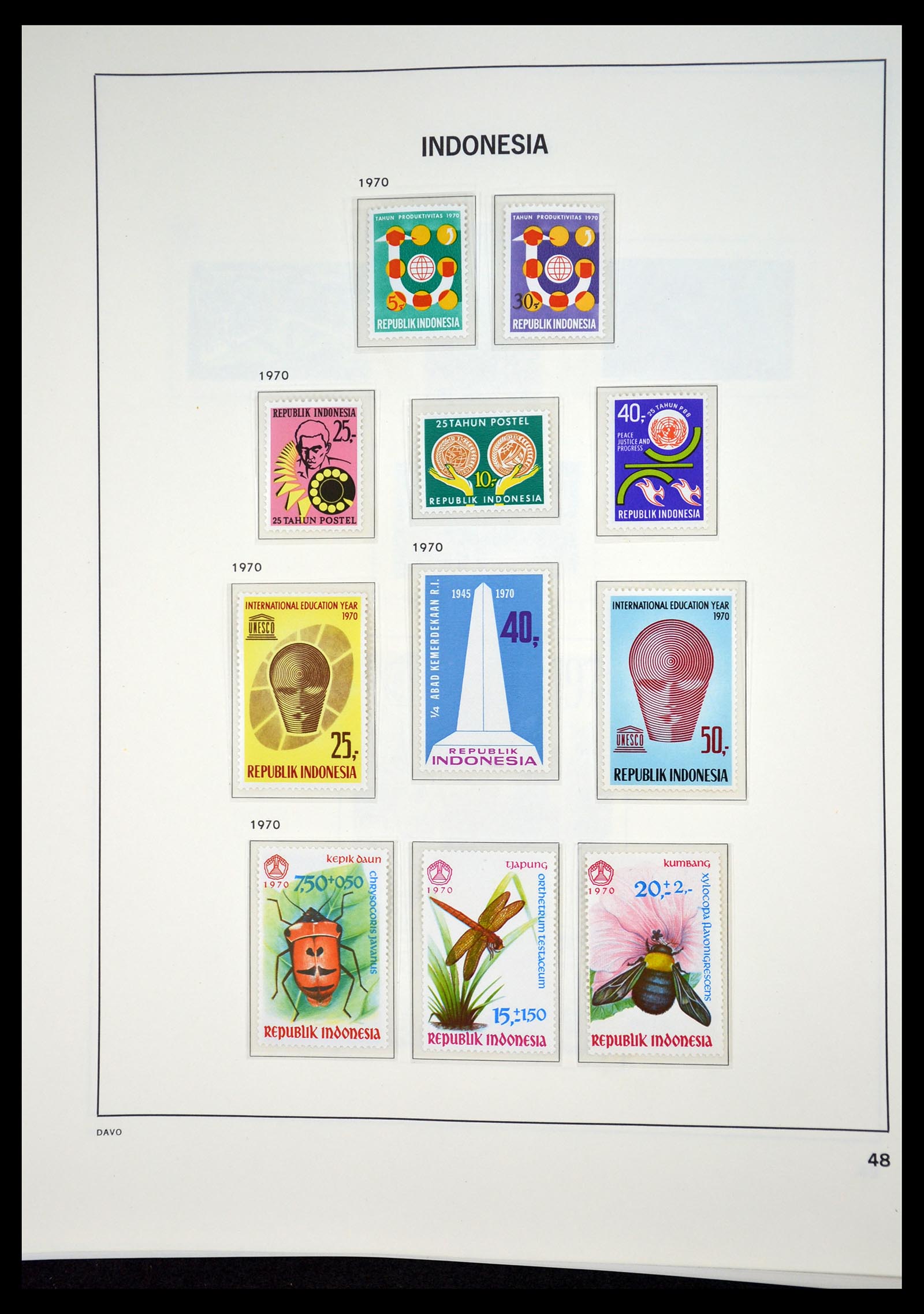 35131 047 - Postzegelverzameling 35131 Indonesië 1950-2000.