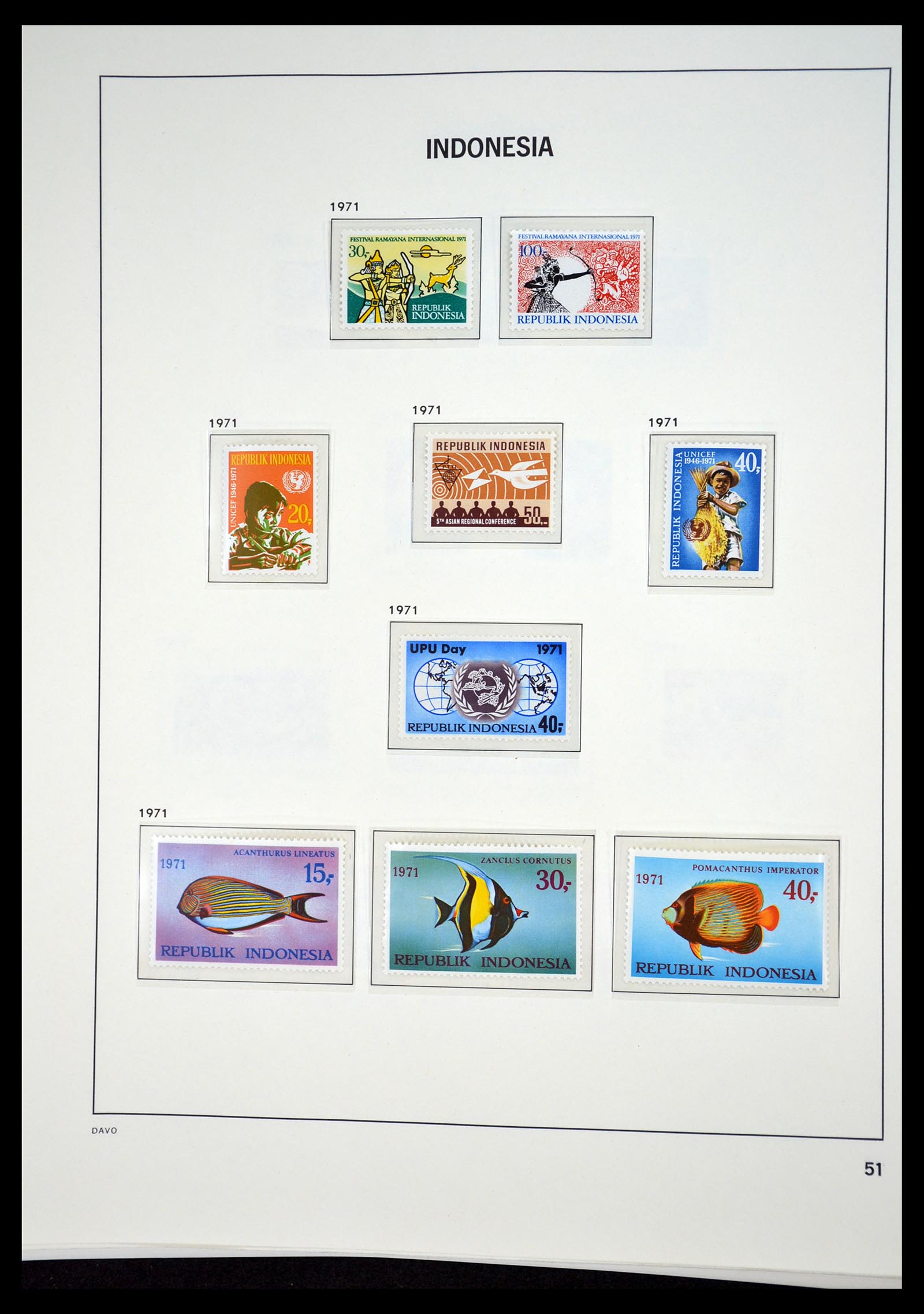 35131 050 - Postzegelverzameling 35131 Indonesië 1950-2000.