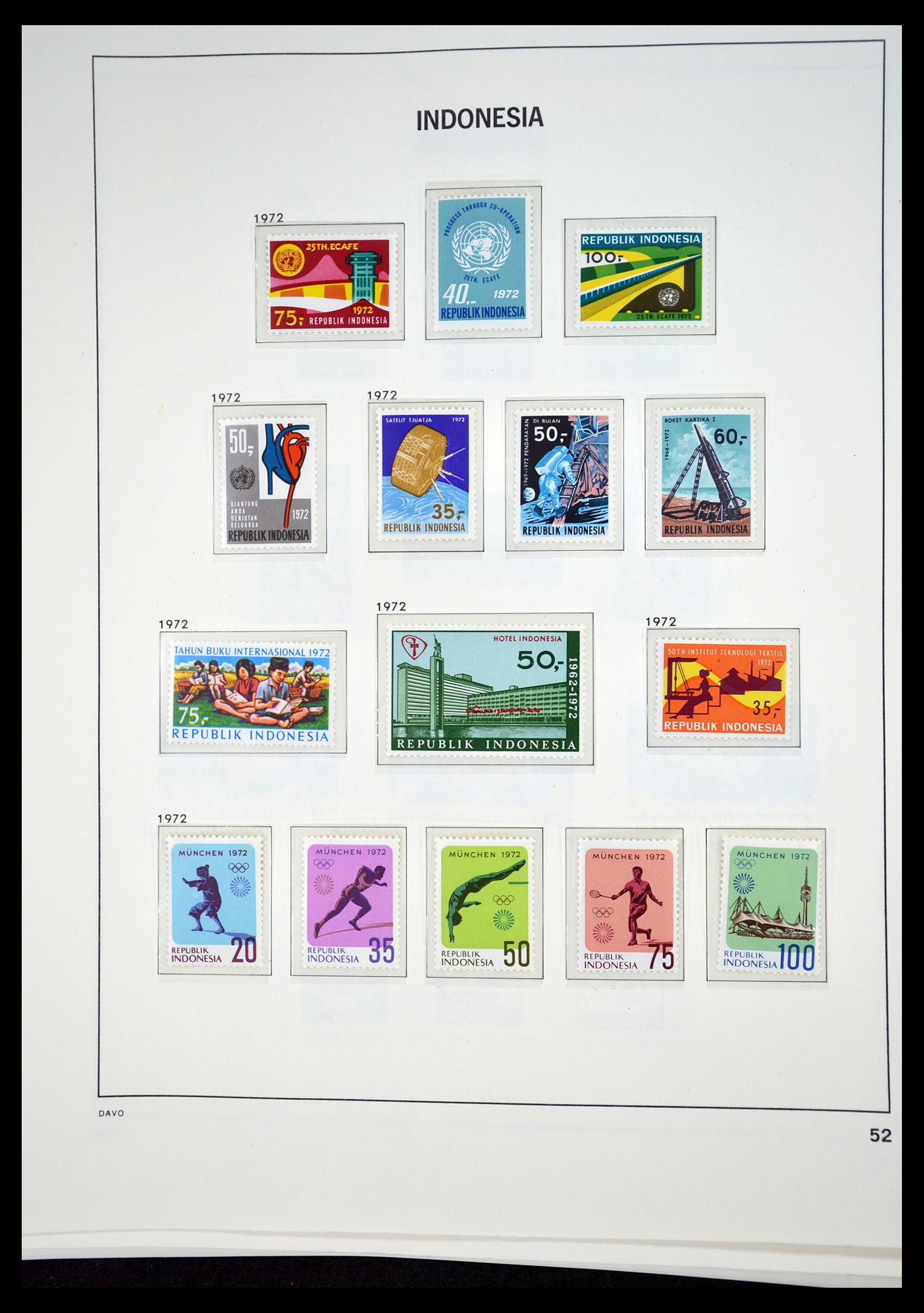 35131 051 - Postzegelverzameling 35131 Indonesië 1950-2000.