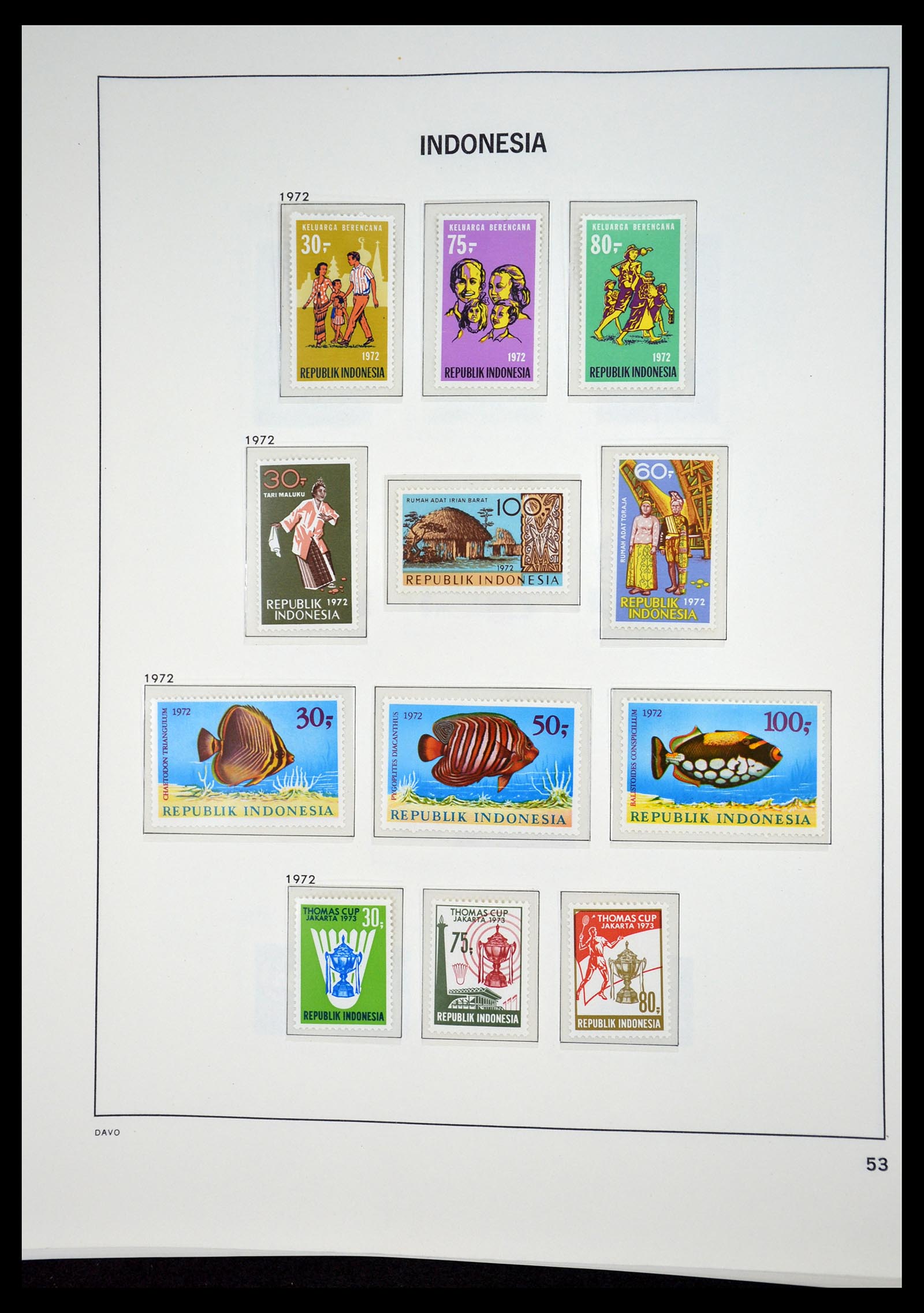 35131 052 - Postzegelverzameling 35131 Indonesië 1950-2000.