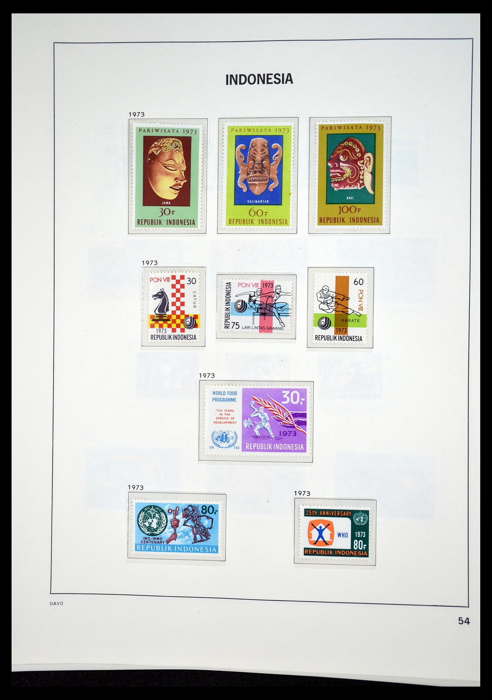 35131 053 - Postzegelverzameling 35131 Indonesië 1950-2000.