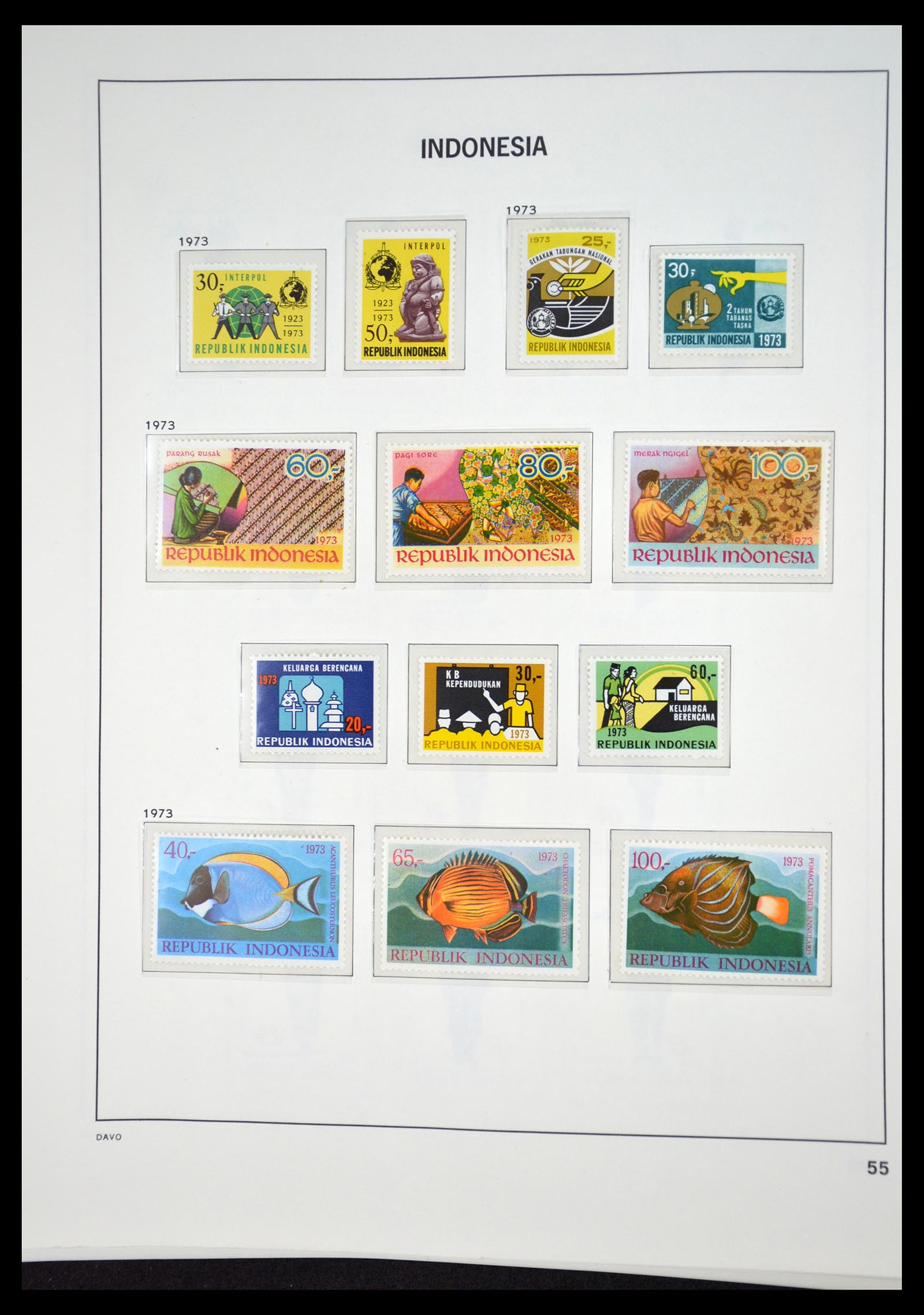 35131 054 - Postzegelverzameling 35131 Indonesië 1950-2000.