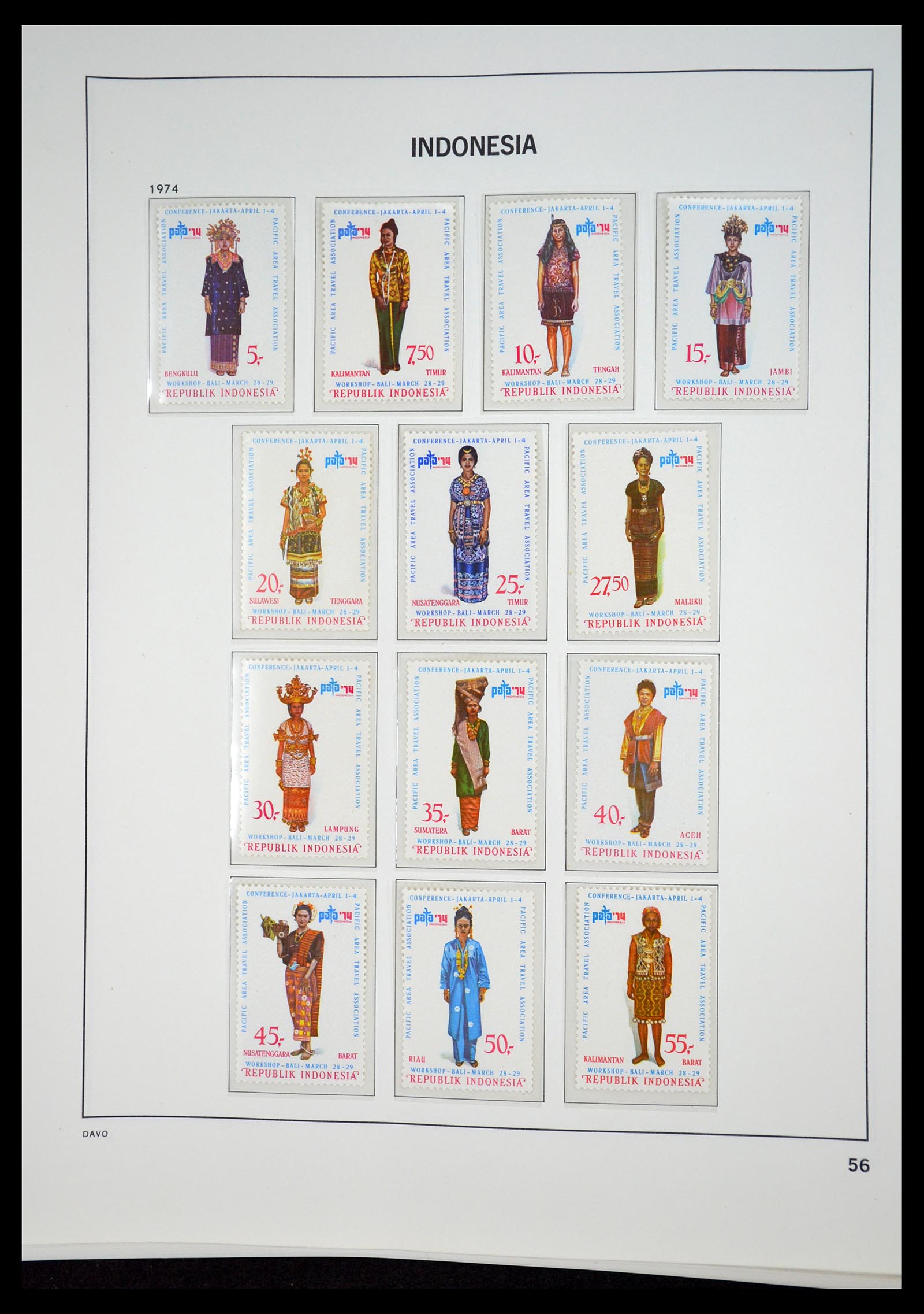 35131 055 - Postzegelverzameling 35131 Indonesië 1950-2000.