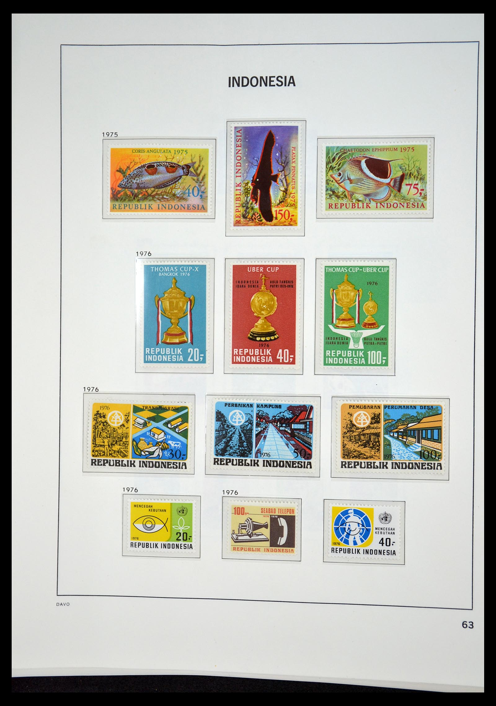 35131 062 - Postzegelverzameling 35131 Indonesië 1950-2000.