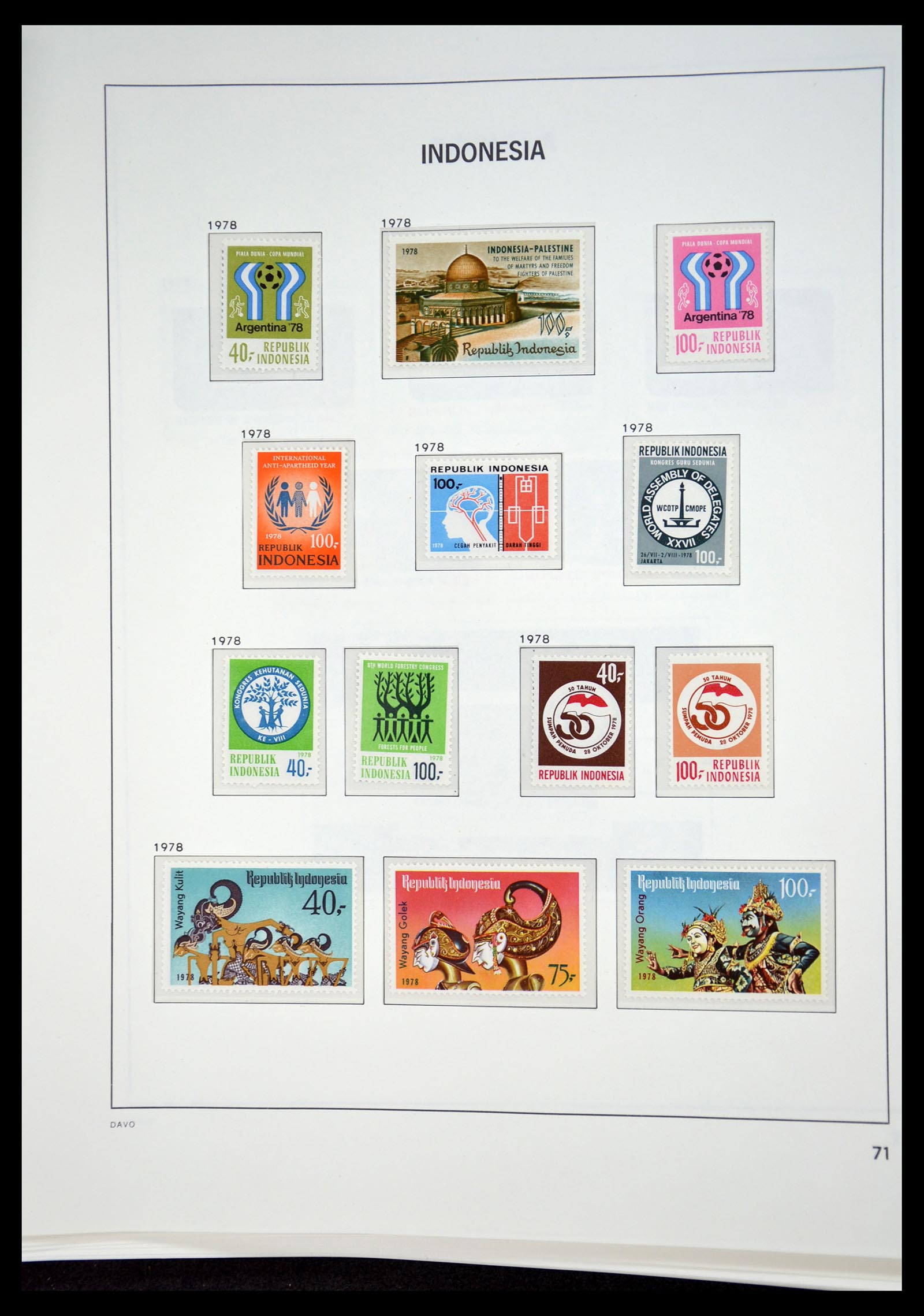 35131 071 - Postzegelverzameling 35131 Indonesië 1950-2000.