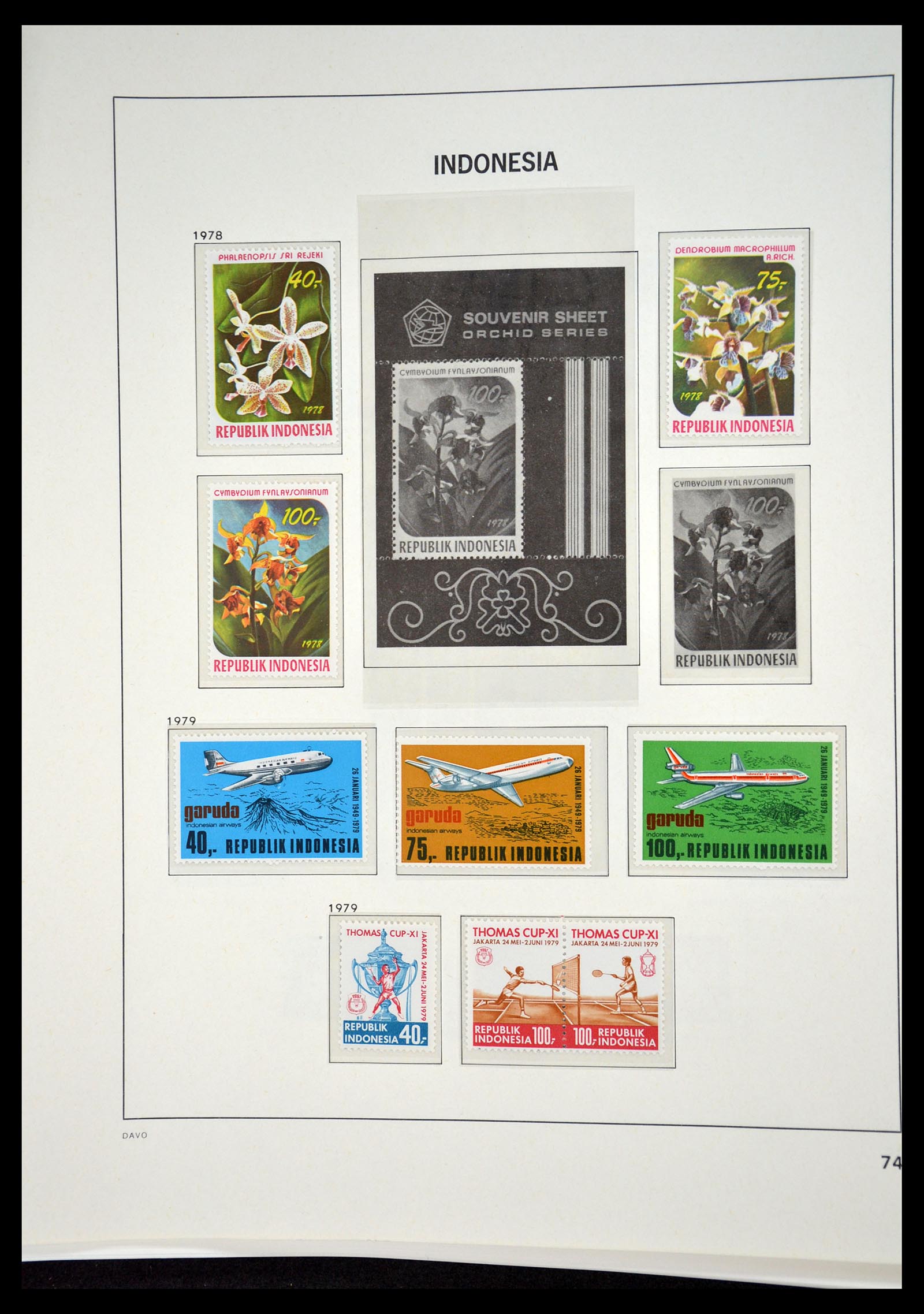 35131 074 - Postzegelverzameling 35131 Indonesië 1950-2000.