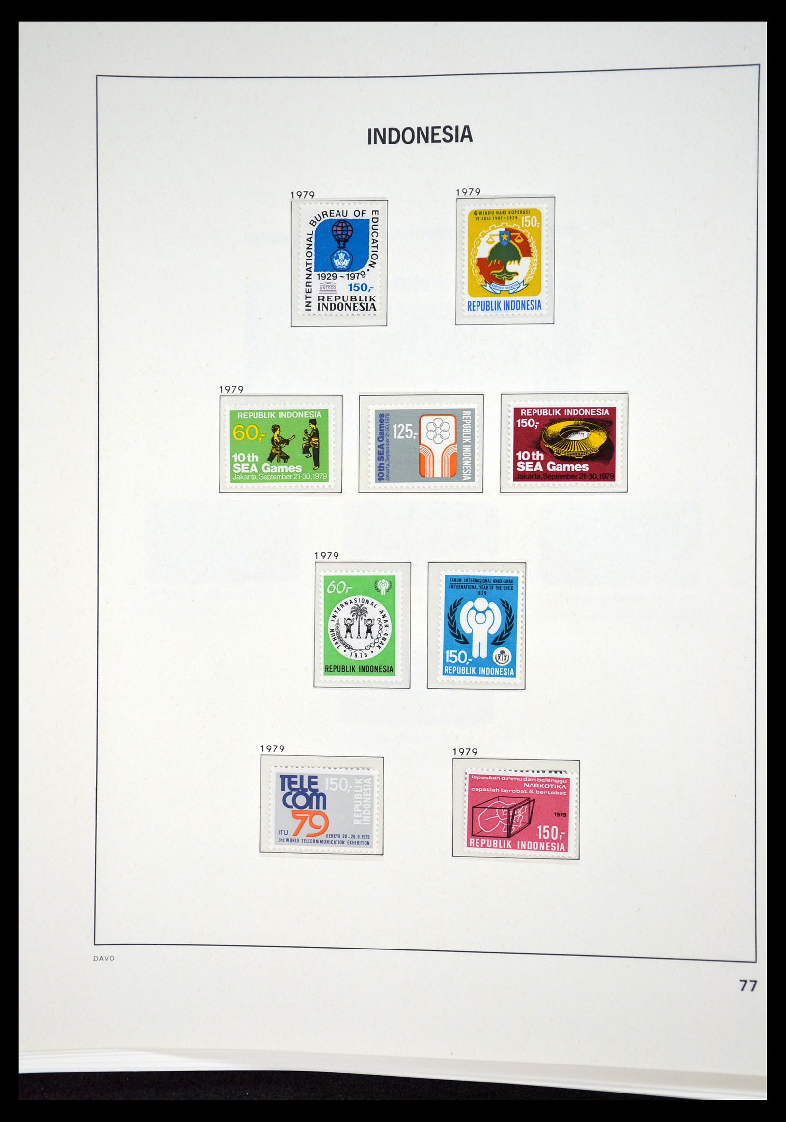 35131 077 - Postzegelverzameling 35131 Indonesië 1950-2000.
