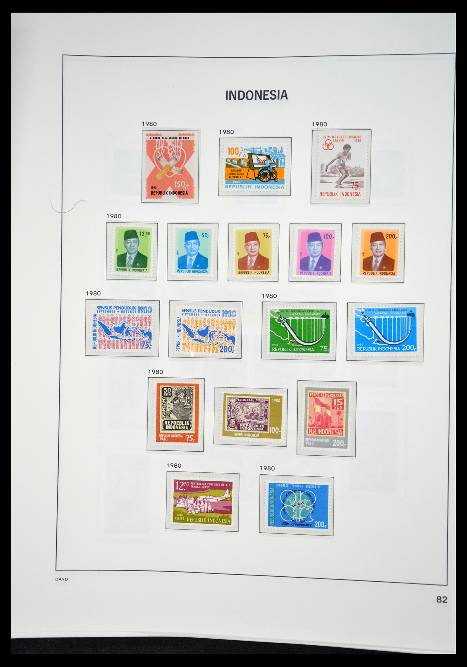 35131 082 - Postzegelverzameling 35131 Indonesië 1950-2000.