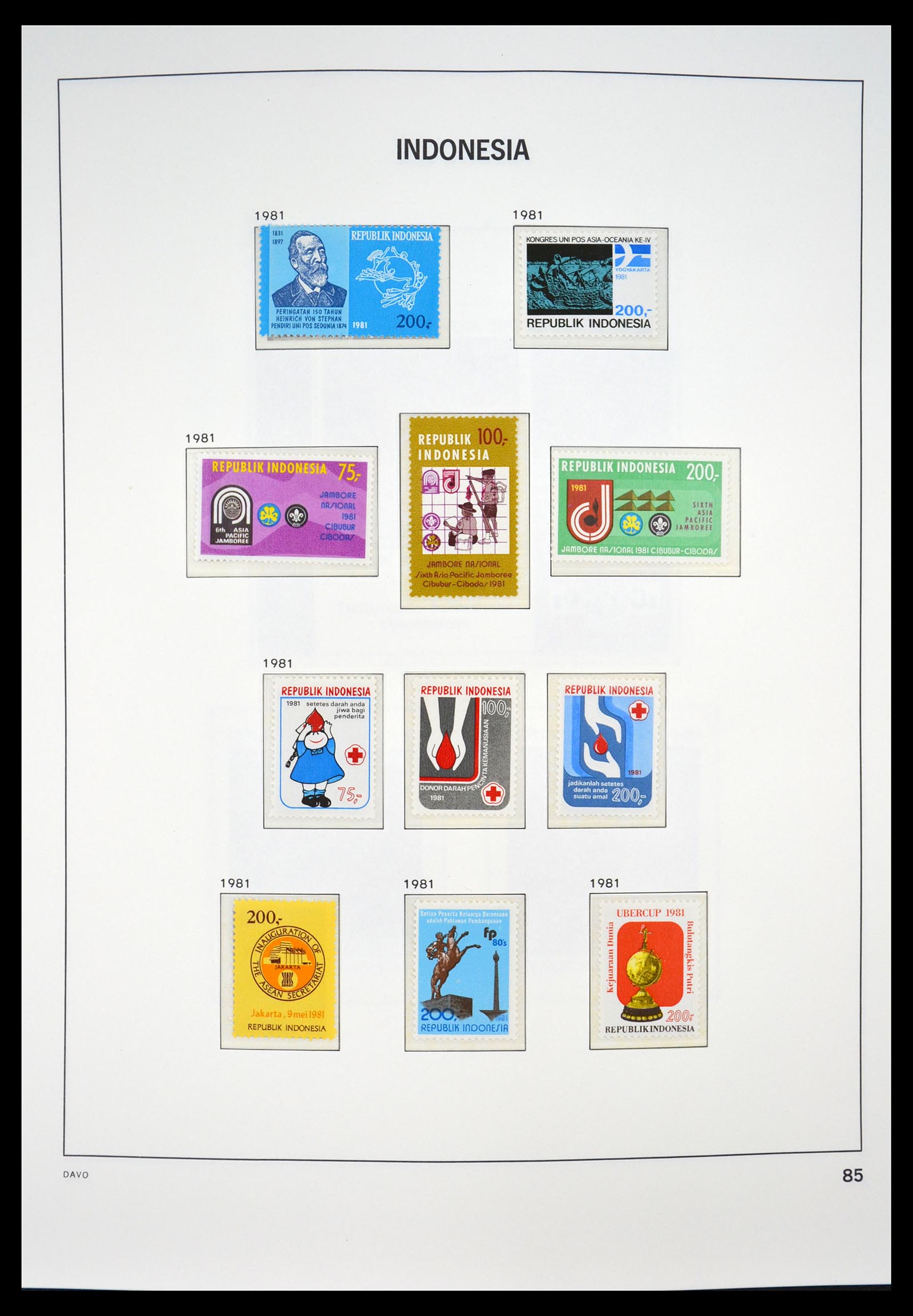 35131 087 - Postzegelverzameling 35131 Indonesië 1950-2000.