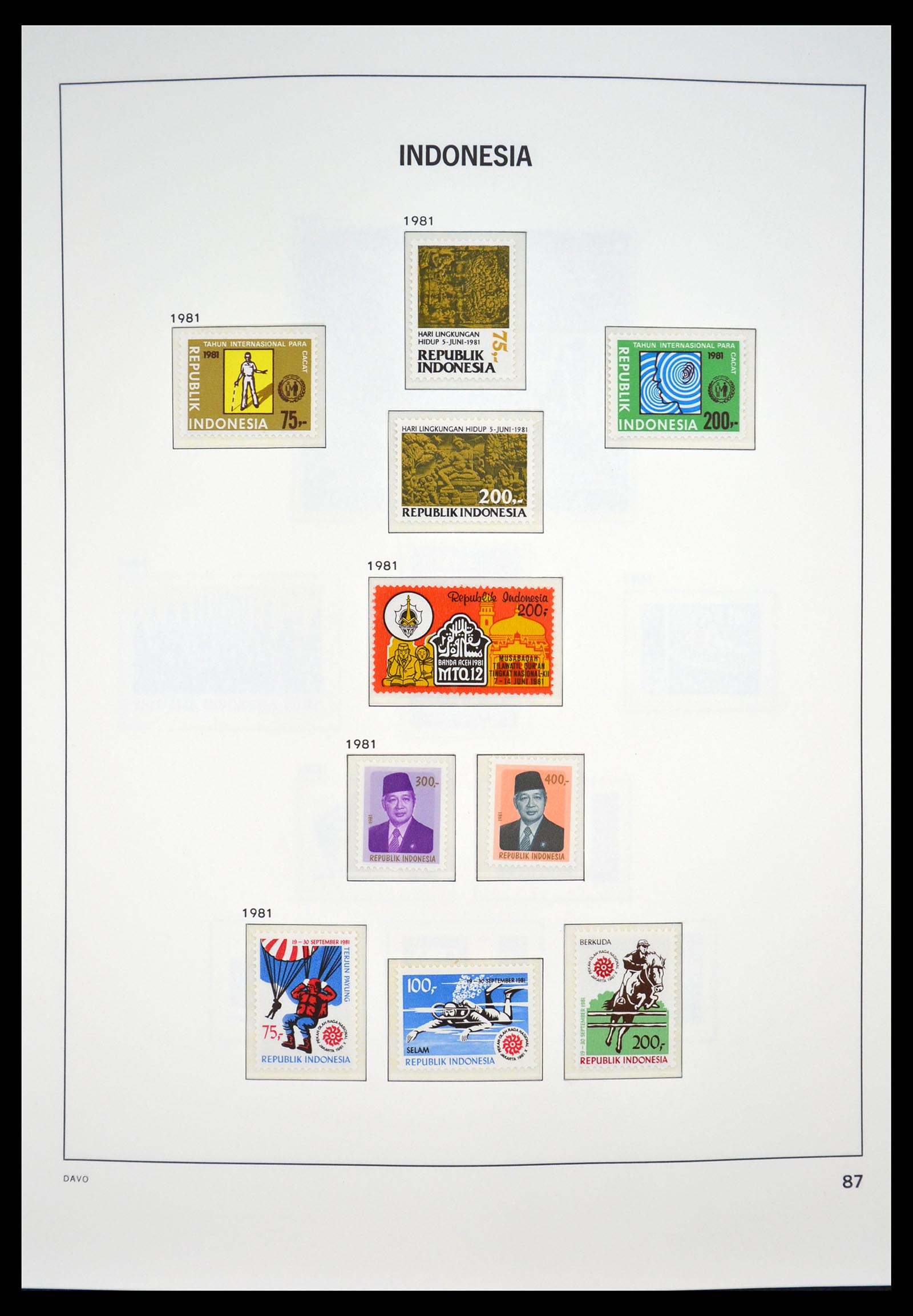 35131 089 - Postzegelverzameling 35131 Indonesië 1950-2000.