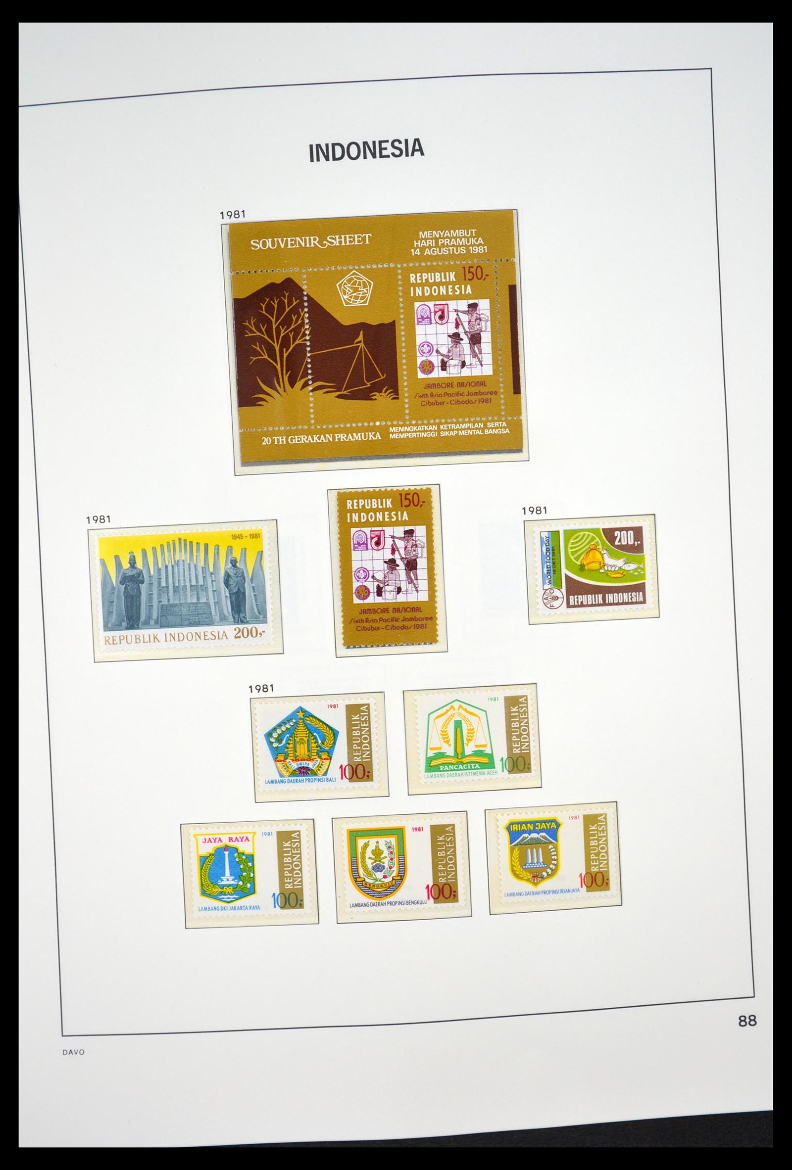 35131 090 - Postzegelverzameling 35131 Indonesië 1950-2000.
