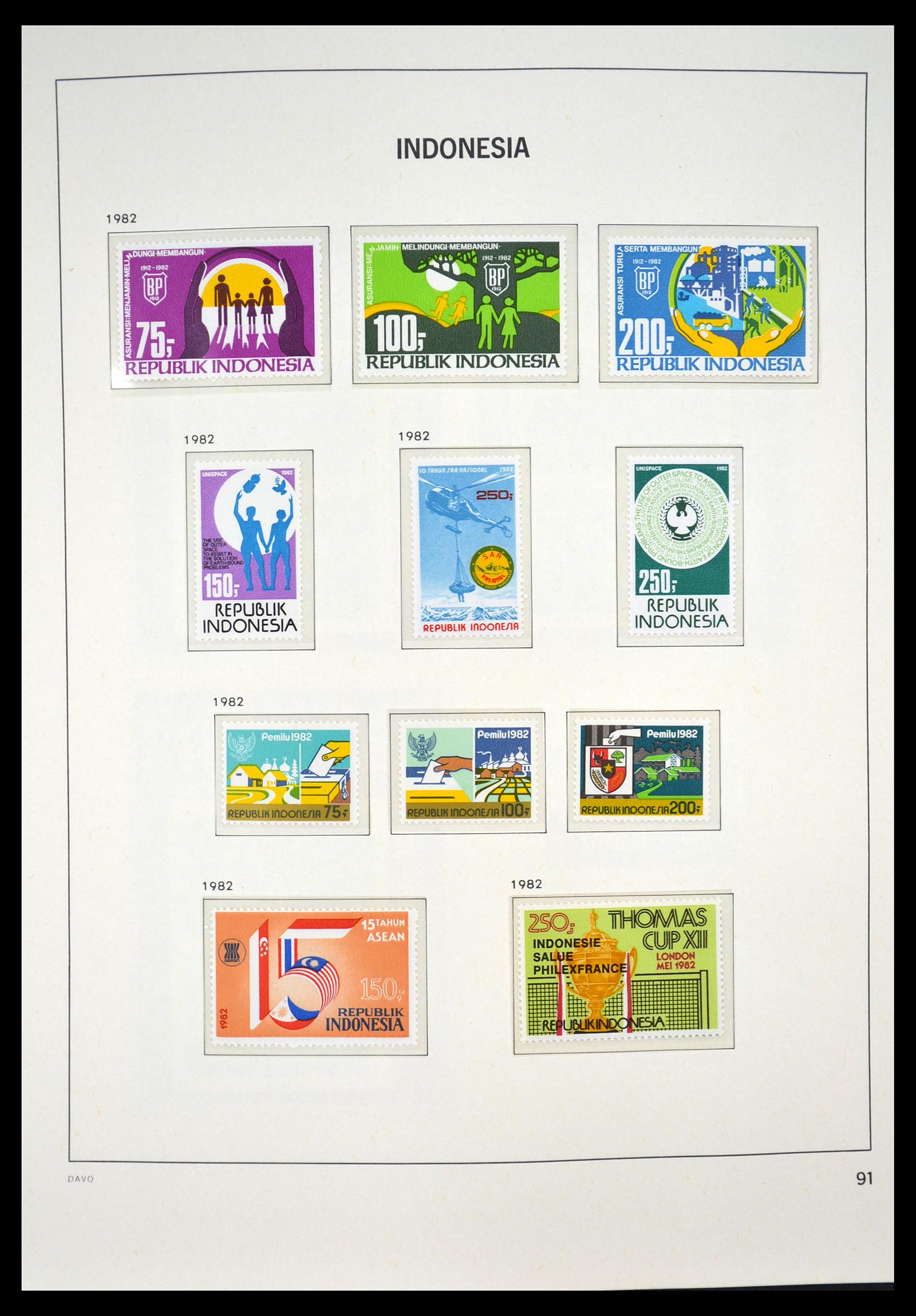 35131 093 - Postzegelverzameling 35131 Indonesië 1950-2000.