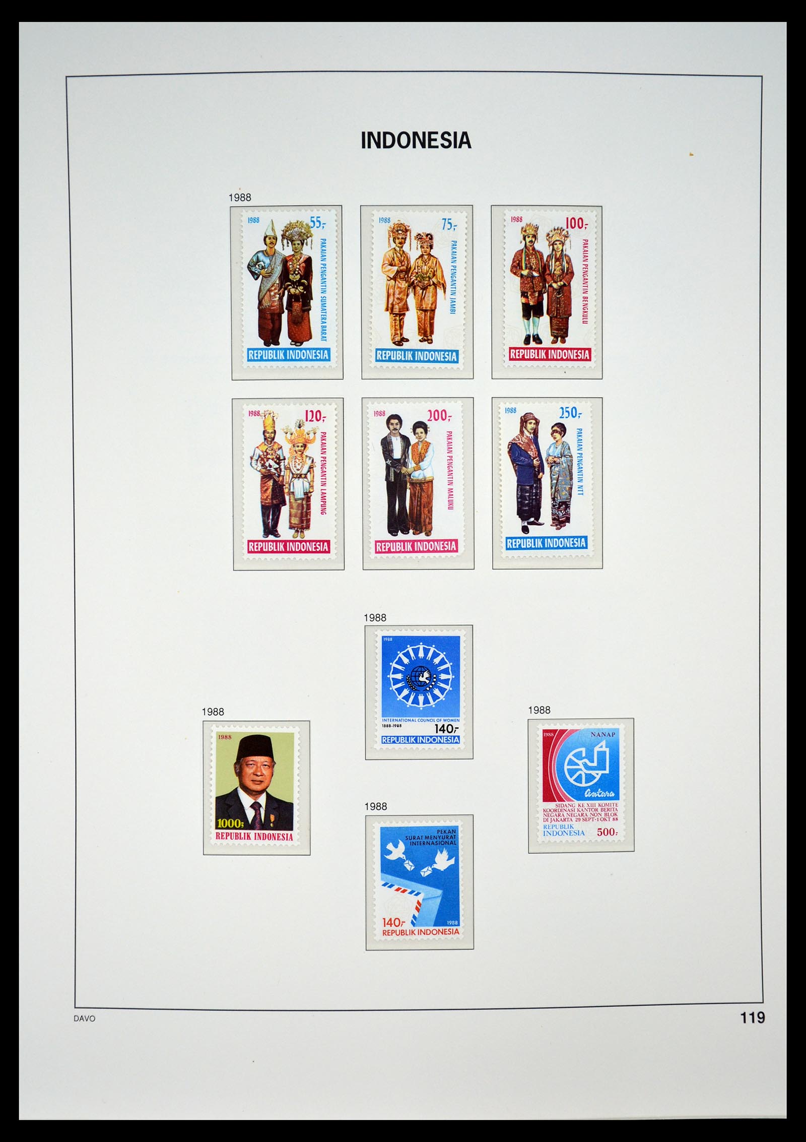 35131 122 - Postzegelverzameling 35131 Indonesië 1950-2000.