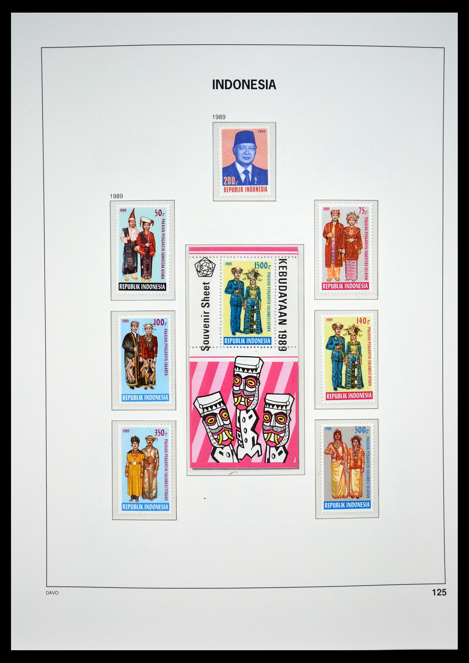 35131 129 - Postzegelverzameling 35131 Indonesië 1950-2000.