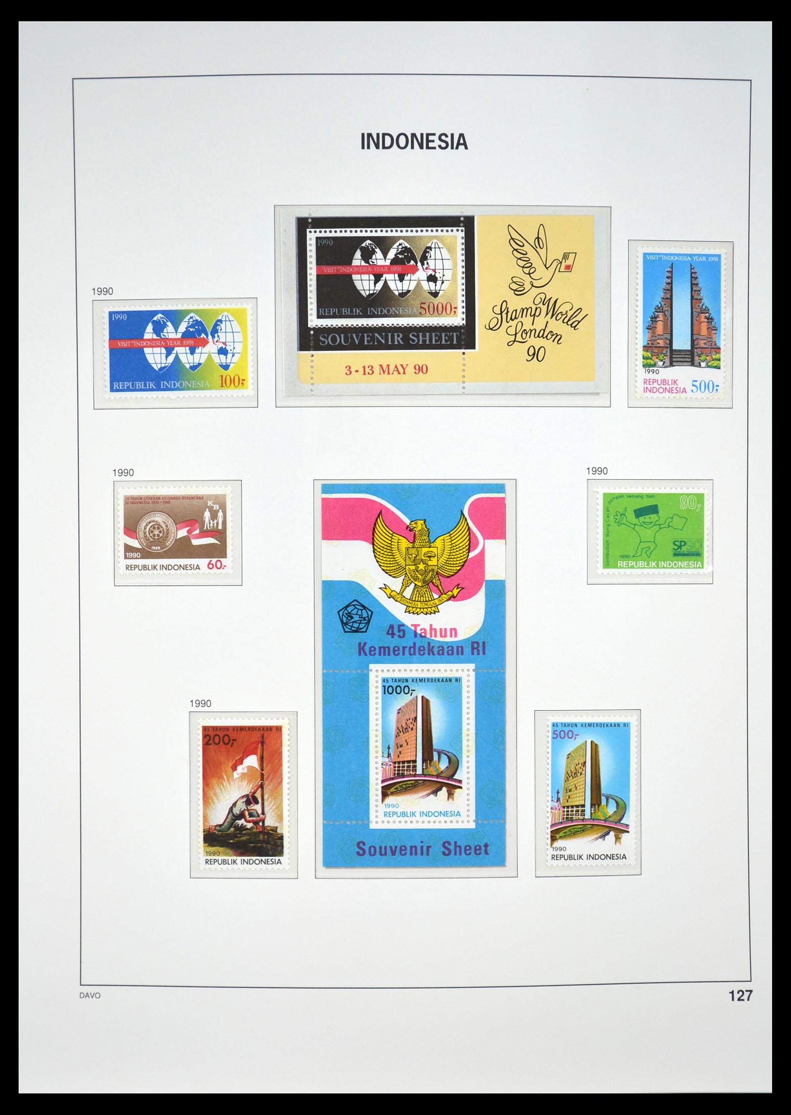 35131 132 - Postzegelverzameling 35131 Indonesië 1950-2000.