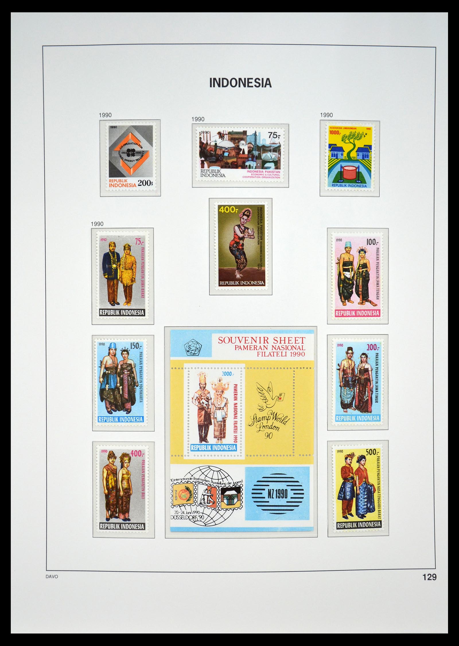 35131 134 - Postzegelverzameling 35131 Indonesië 1950-2000.