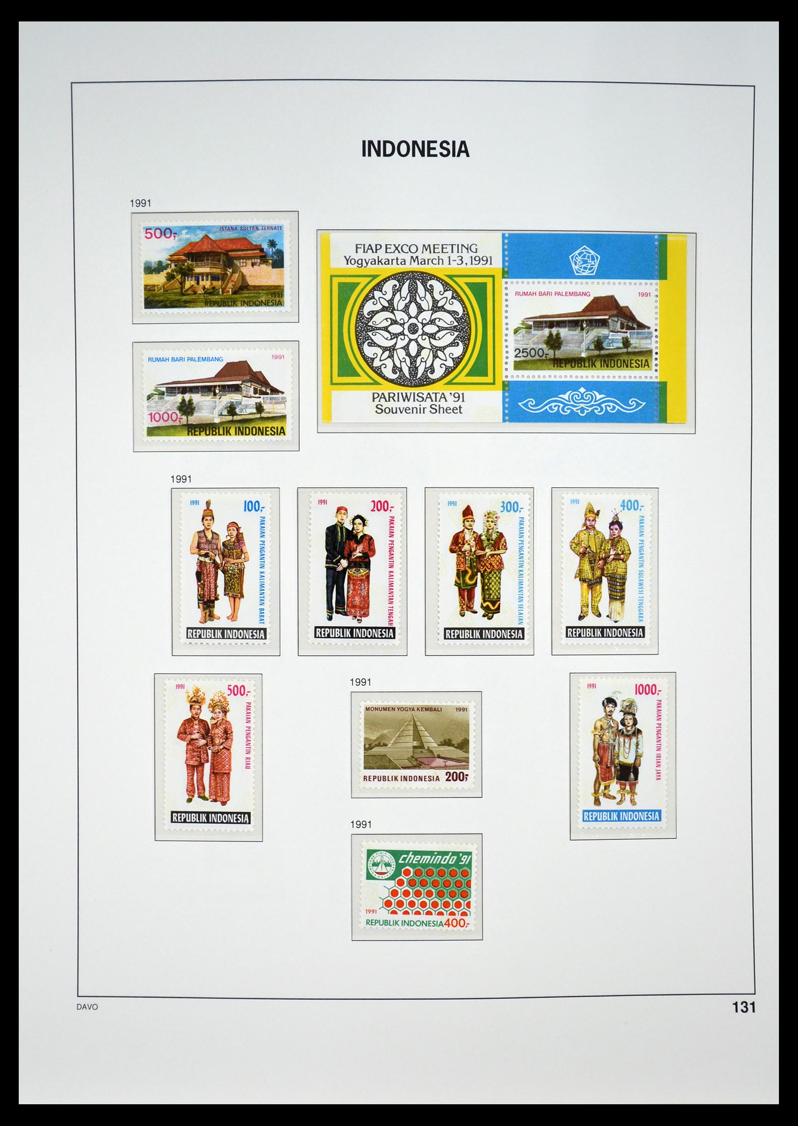 35131 136 - Postzegelverzameling 35131 Indonesië 1950-2000.