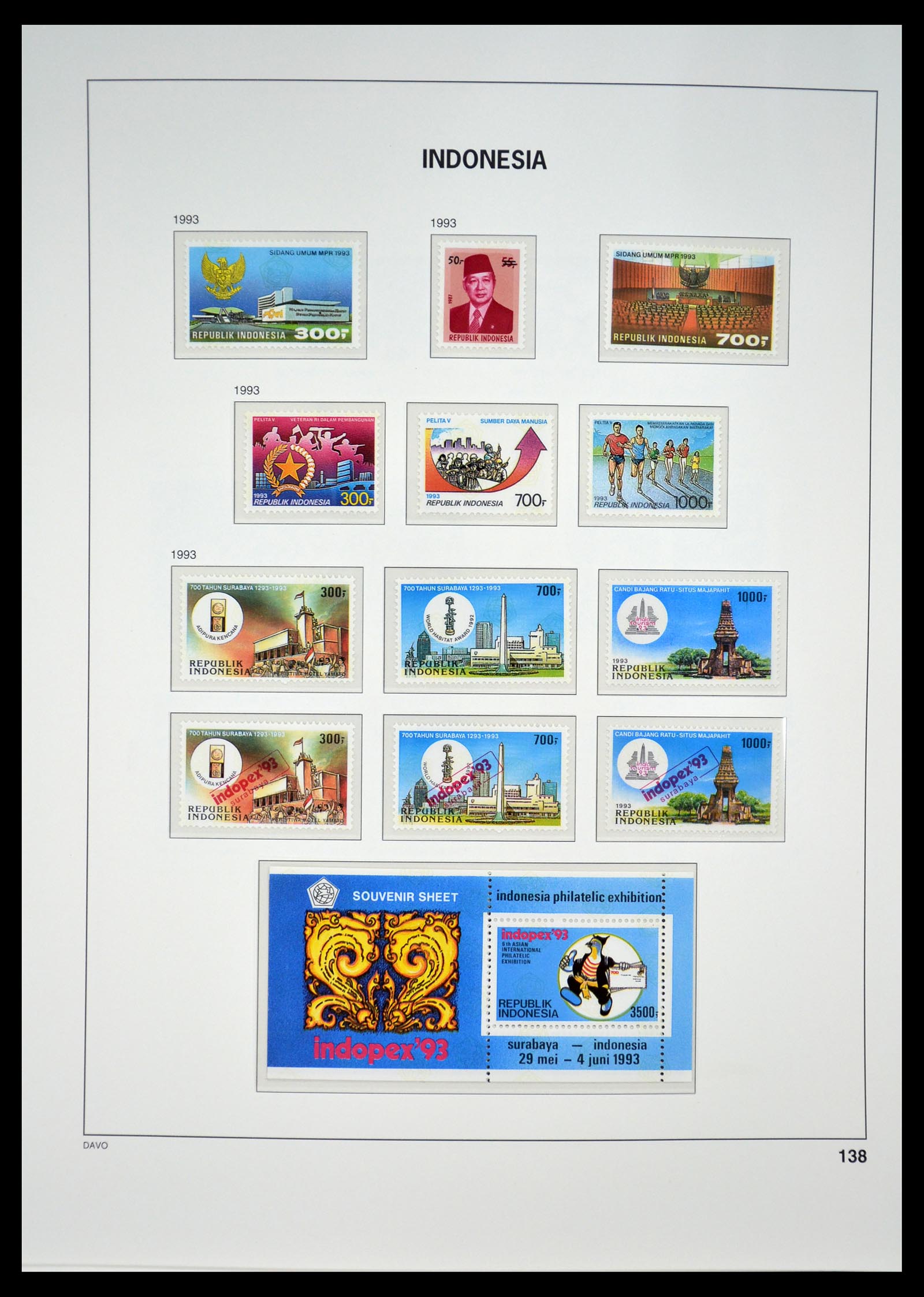35131 143 - Postzegelverzameling 35131 Indonesië 1950-2000.