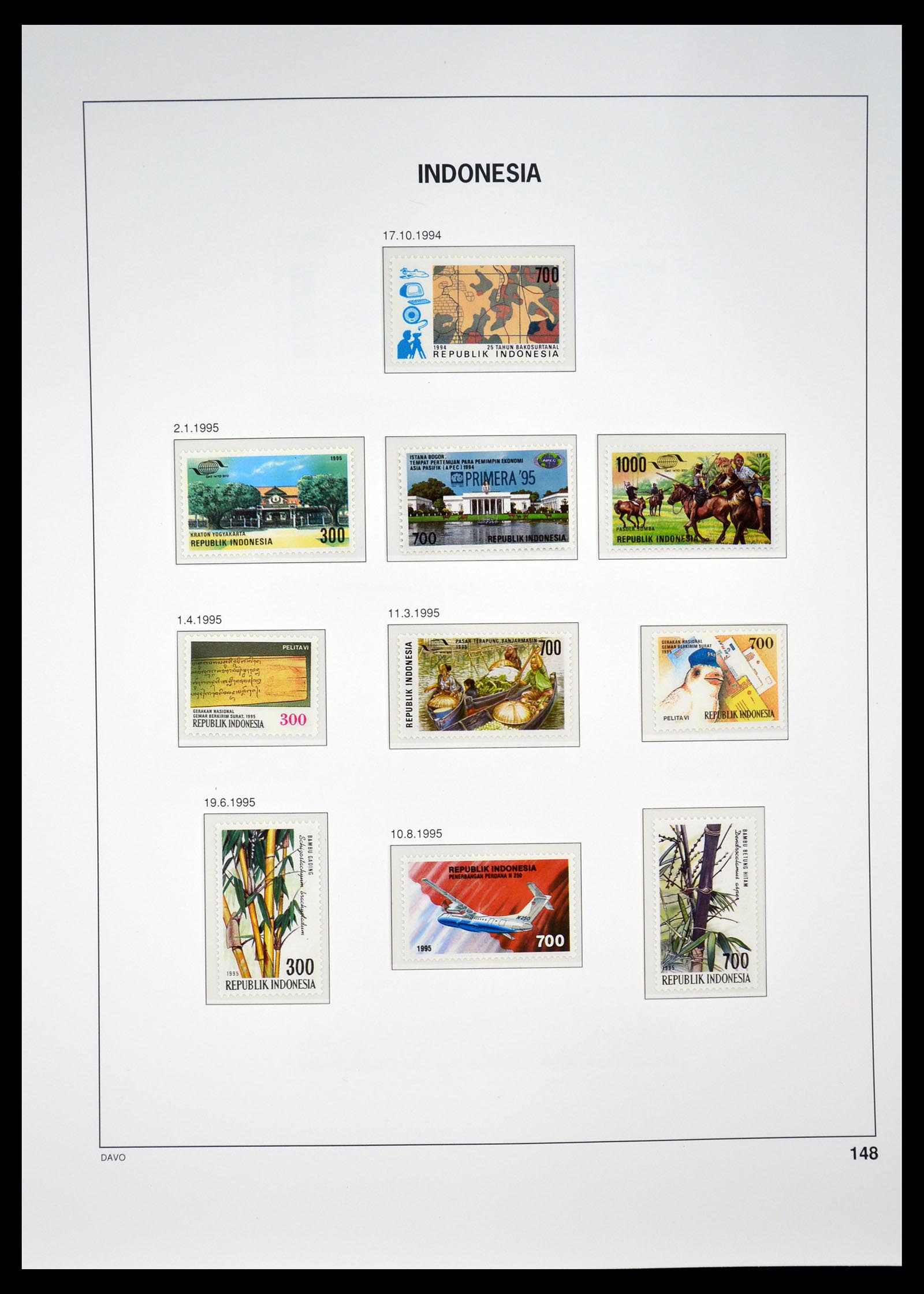 35131 153 - Postzegelverzameling 35131 Indonesië 1950-2000.