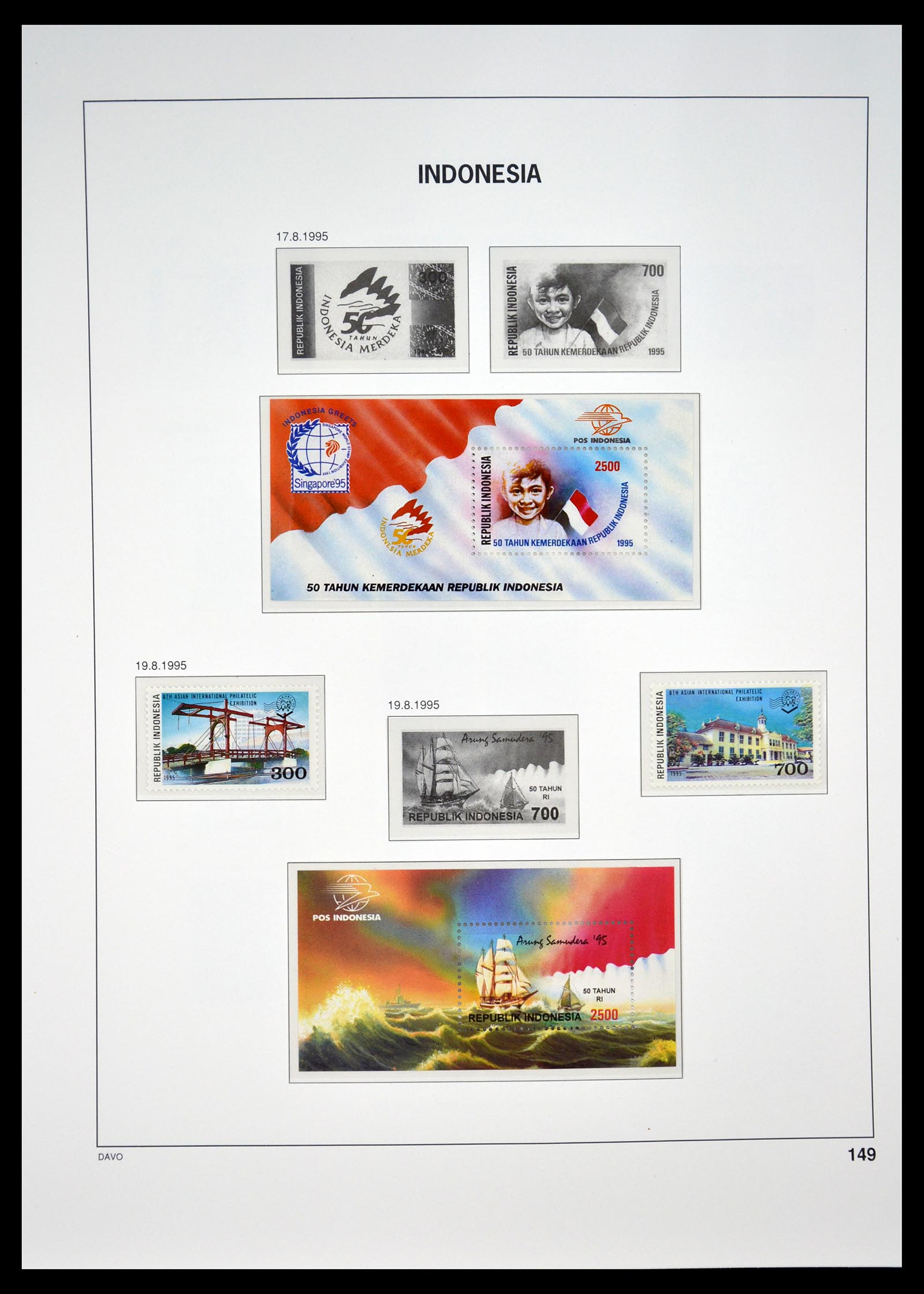 35131 154 - Postzegelverzameling 35131 Indonesië 1950-2000.