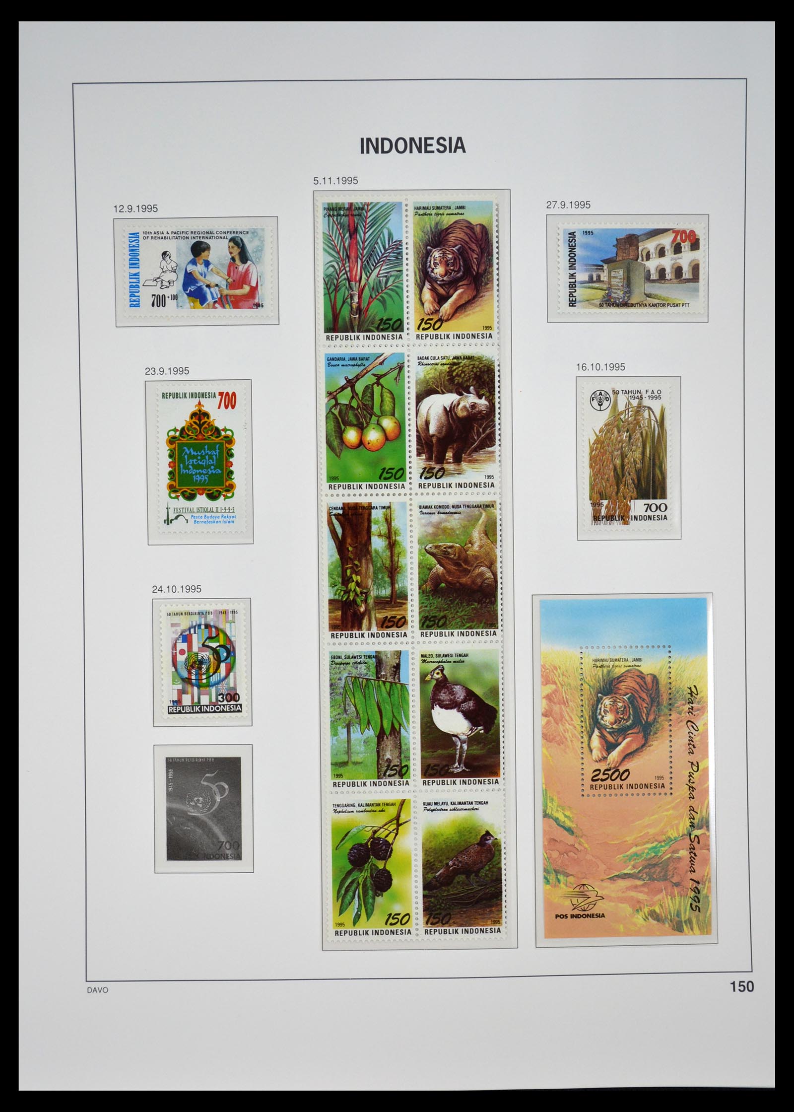 35131 155 - Postzegelverzameling 35131 Indonesië 1950-2000.