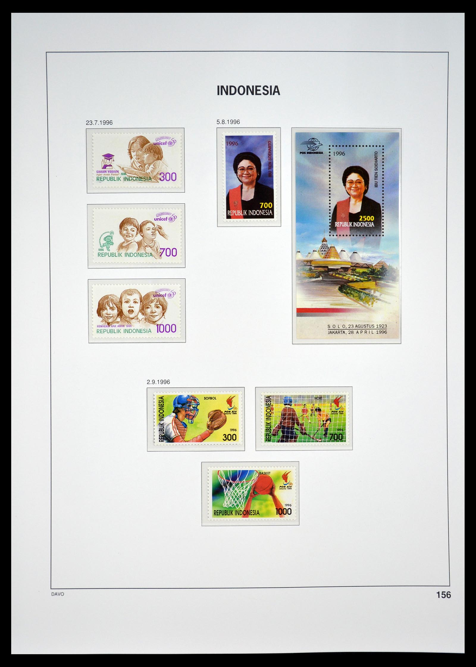 35131 161 - Postzegelverzameling 35131 Indonesië 1950-2000.