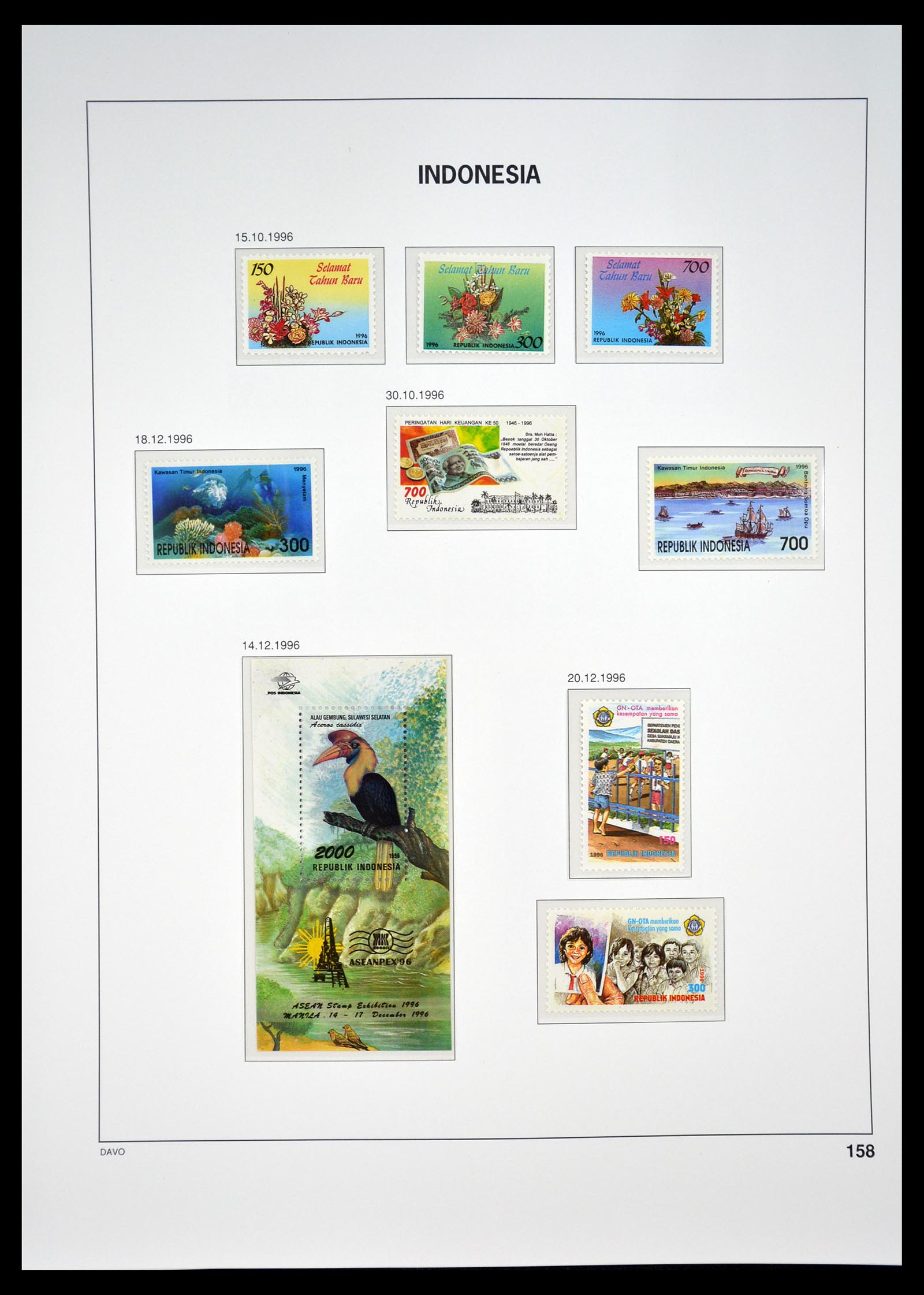 35131 163 - Postzegelverzameling 35131 Indonesië 1950-2000.