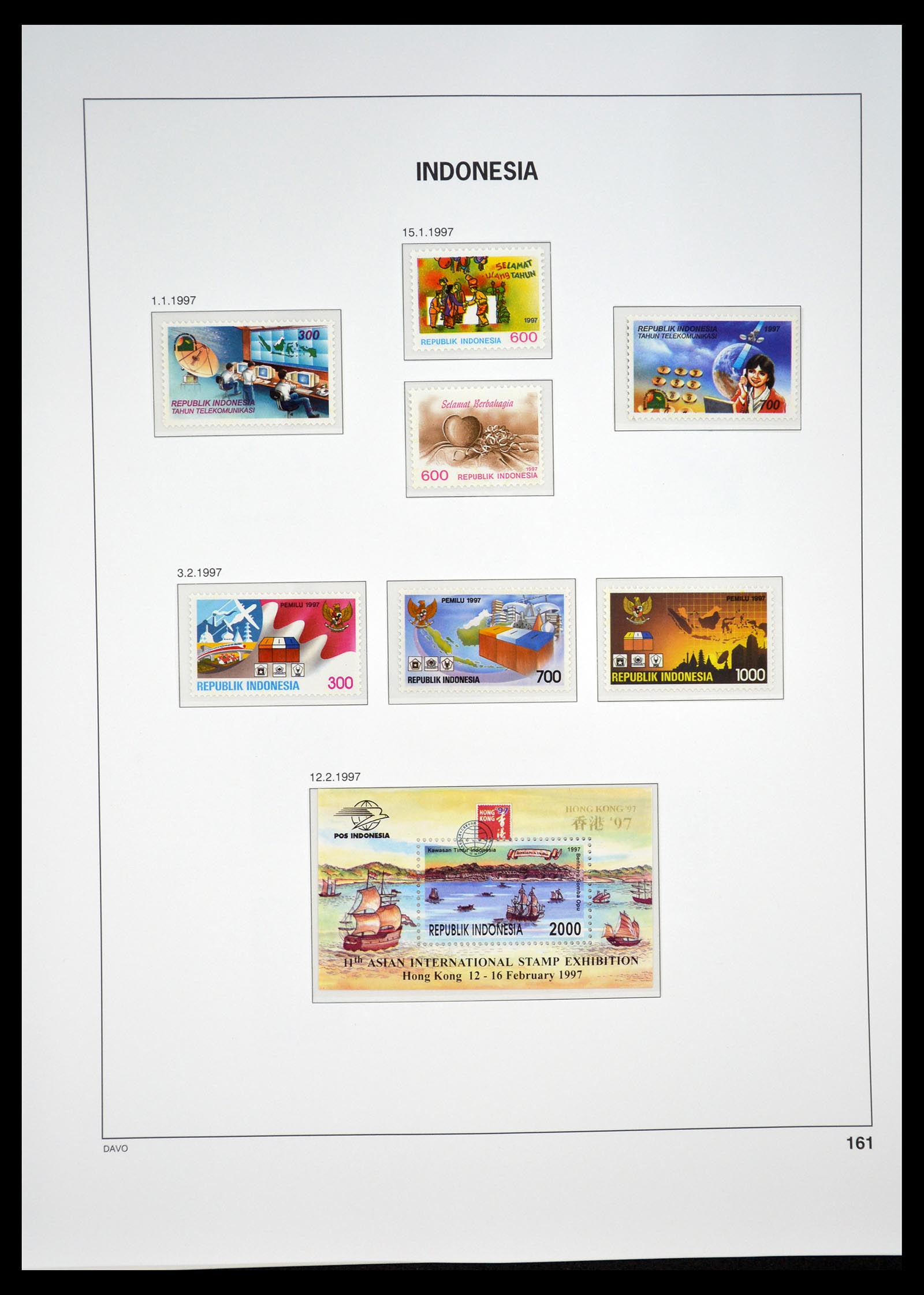 35131 166 - Postzegelverzameling 35131 Indonesië 1950-2000.