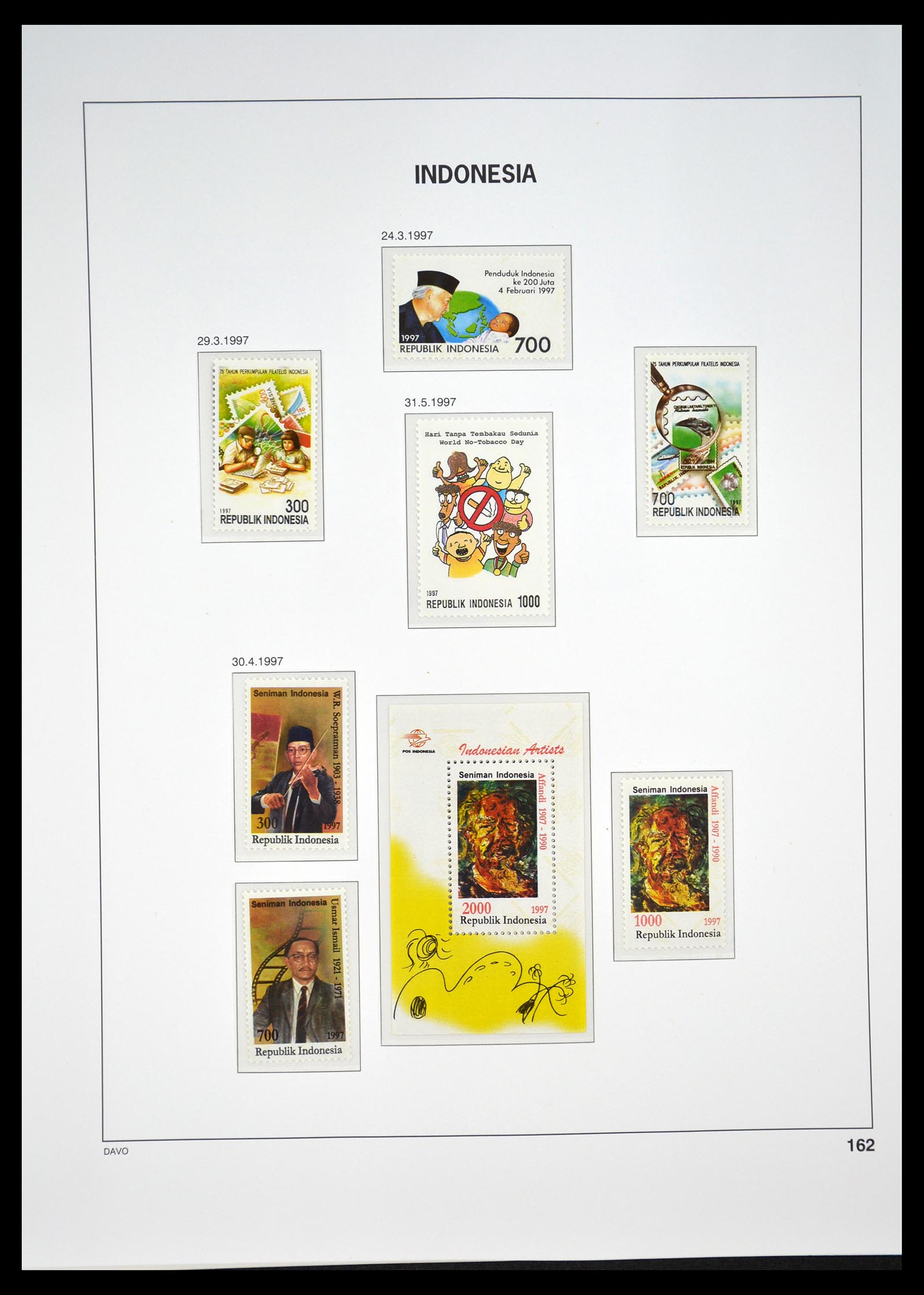 35131 167 - Postzegelverzameling 35131 Indonesië 1950-2000.